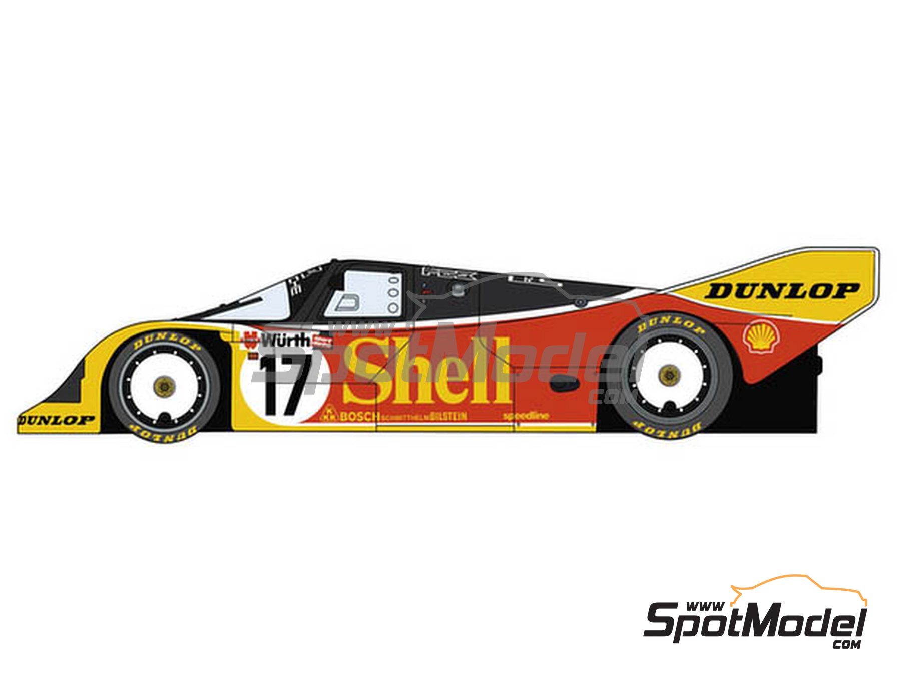 Hasegawa 20337 Shell Porsche 962C 1/24 scale kit 