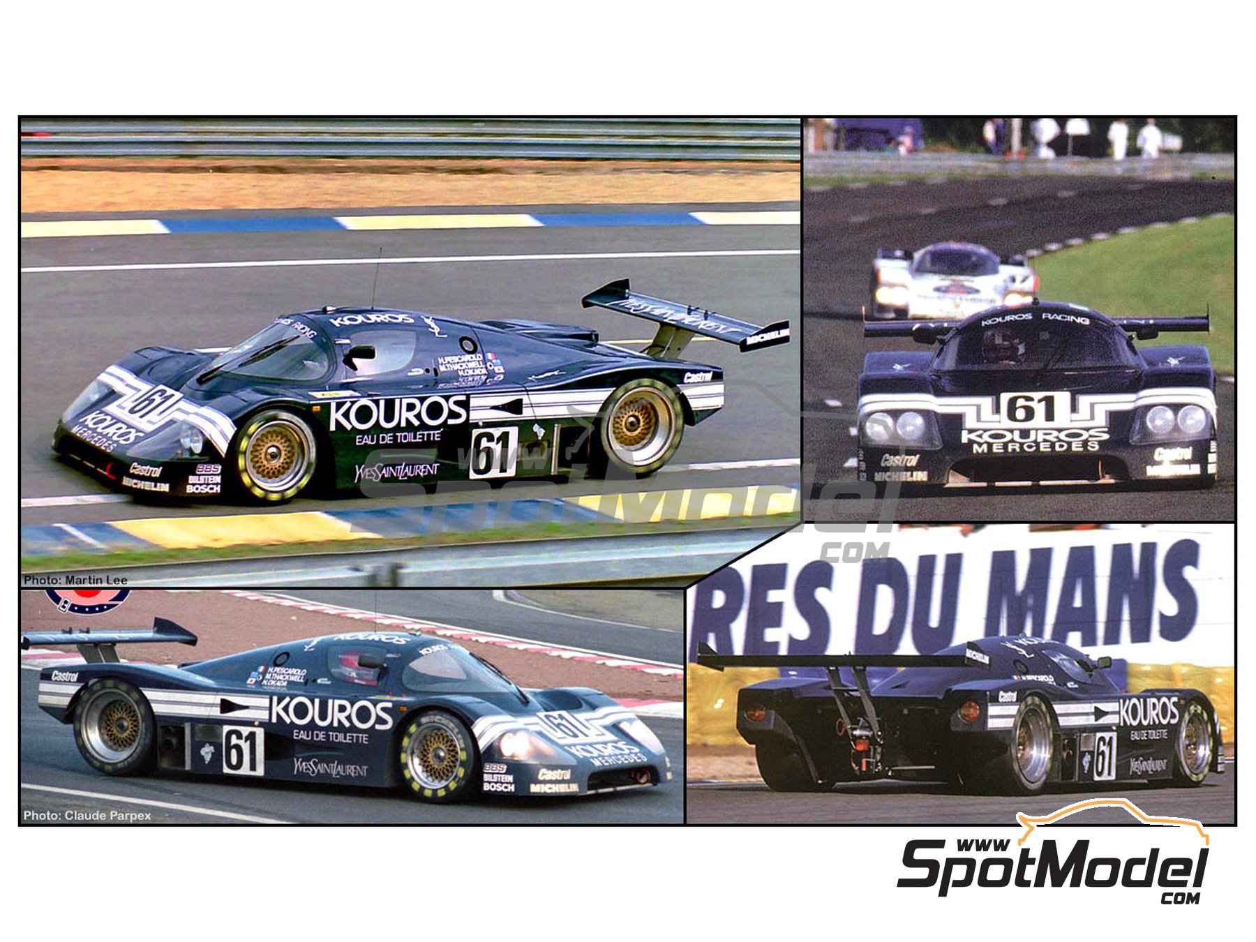 Image 1: Sauber Mercedes C9 Equipo Kouros Racing - Campeonato del Mundo de Sports Prototipos (WSPC) 1987 | Maqueta de coche en escala&nbsp;1/24 fabricado por Hasegawa (ref.&nbsp;20753, tambien 4967834207530)