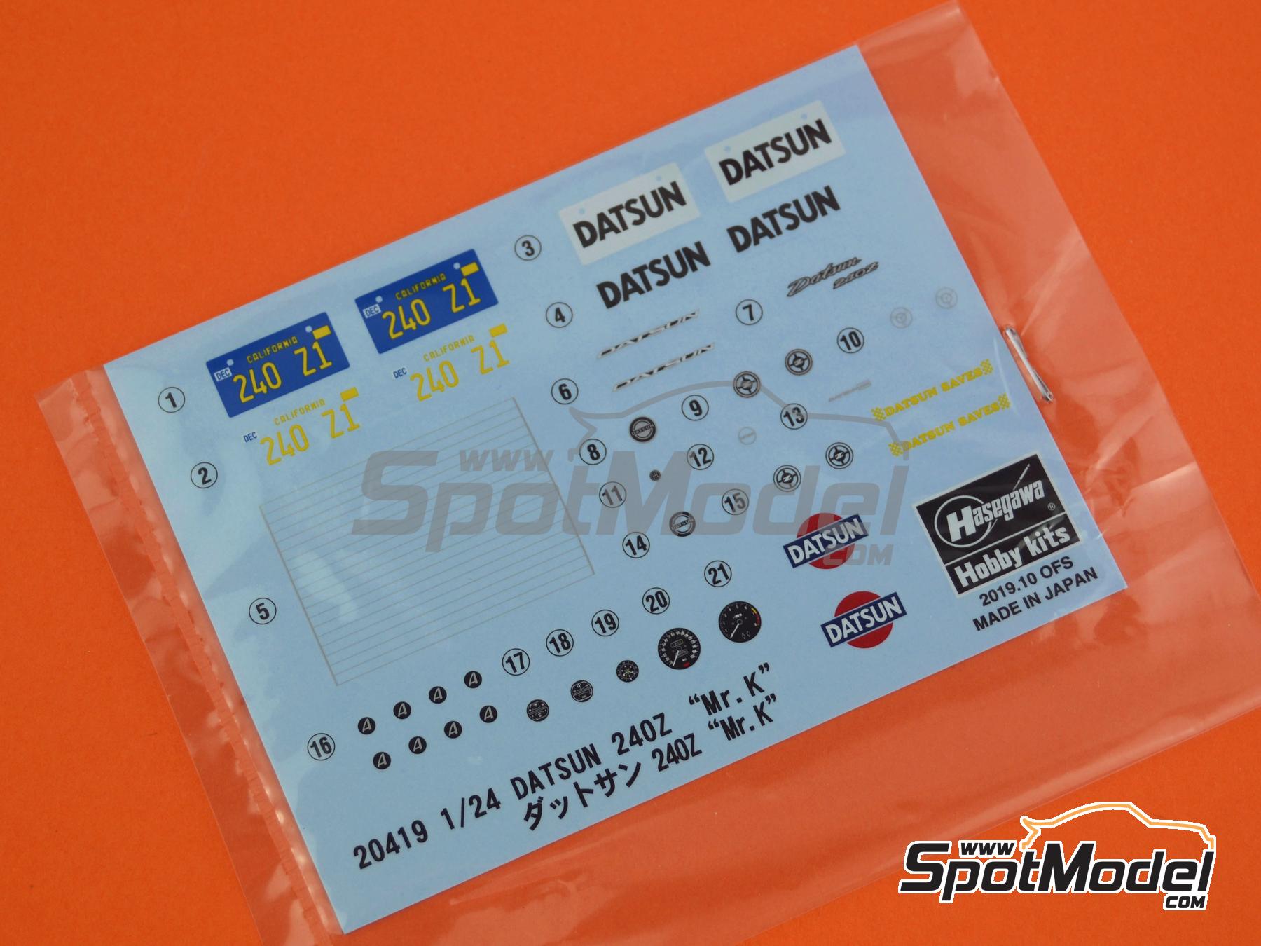 Image 8: Datsun 240Z Mr.K | Car scale model kit in 1/24 scale manufactured by Hasegawa (ref.&nbsp;20419, also 4967834204195)