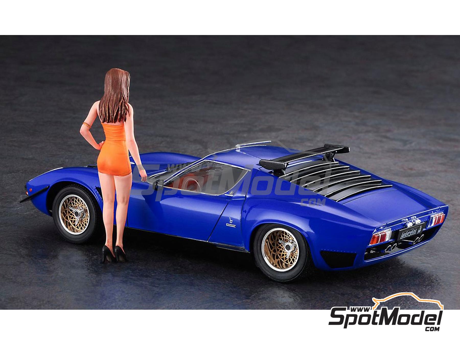 Image 3: Lamborghini Miura Jota SVR with figure | Car scale model kit in 1/24 scale manufactured by Hasegawa (ref.&nbsp;20472, also 4967834204720)