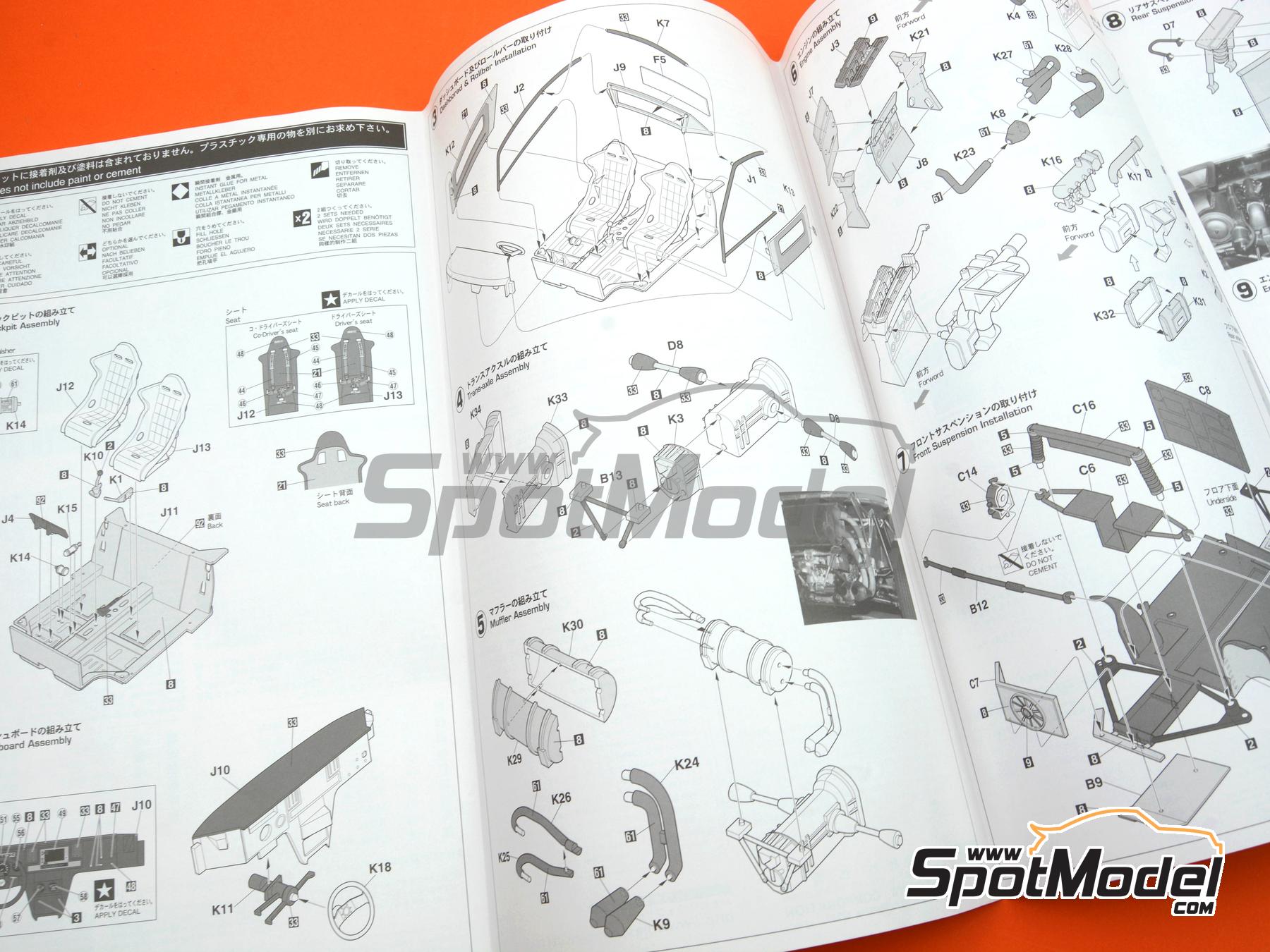 Image 8: Lancia 037 Rally Equipo Bendix Ibérica patrocinado por Seven Up - Rally Cataluña 1986 | Maqueta de coche en escala 1/24 fabricado por Hasegawa (ref. 20566, tambien 4967834205666)