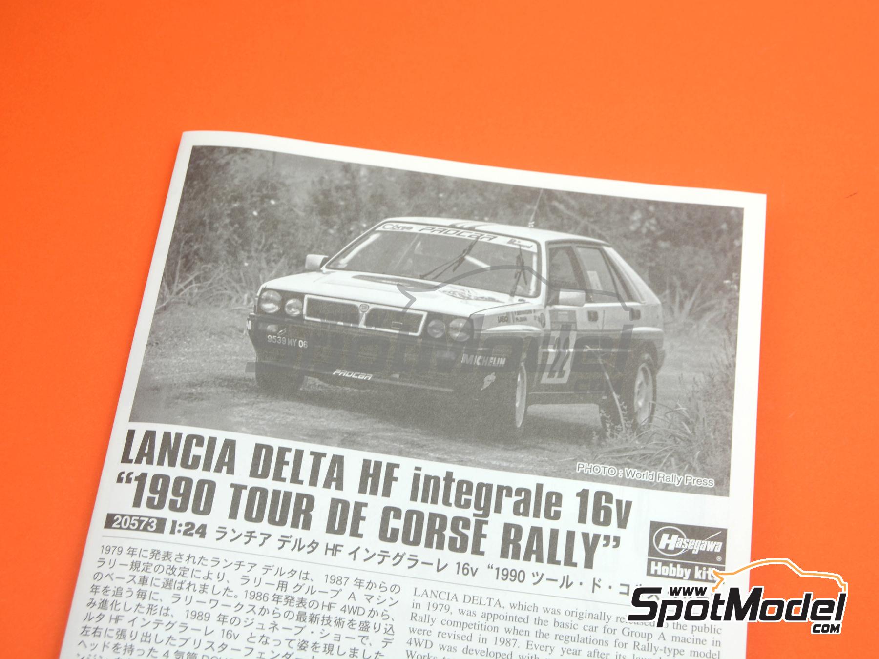 Image 8: Lancia Delta Integrale 16V Grupo N Equipo Procar patrocinado por Rothmans - Tour de Corse Rally de Francia 1990 | Maqueta de coche en escala&nbsp;1/24 fabricado por Hasegawa (ref.&nbsp;20573, tambien 4967834205734)