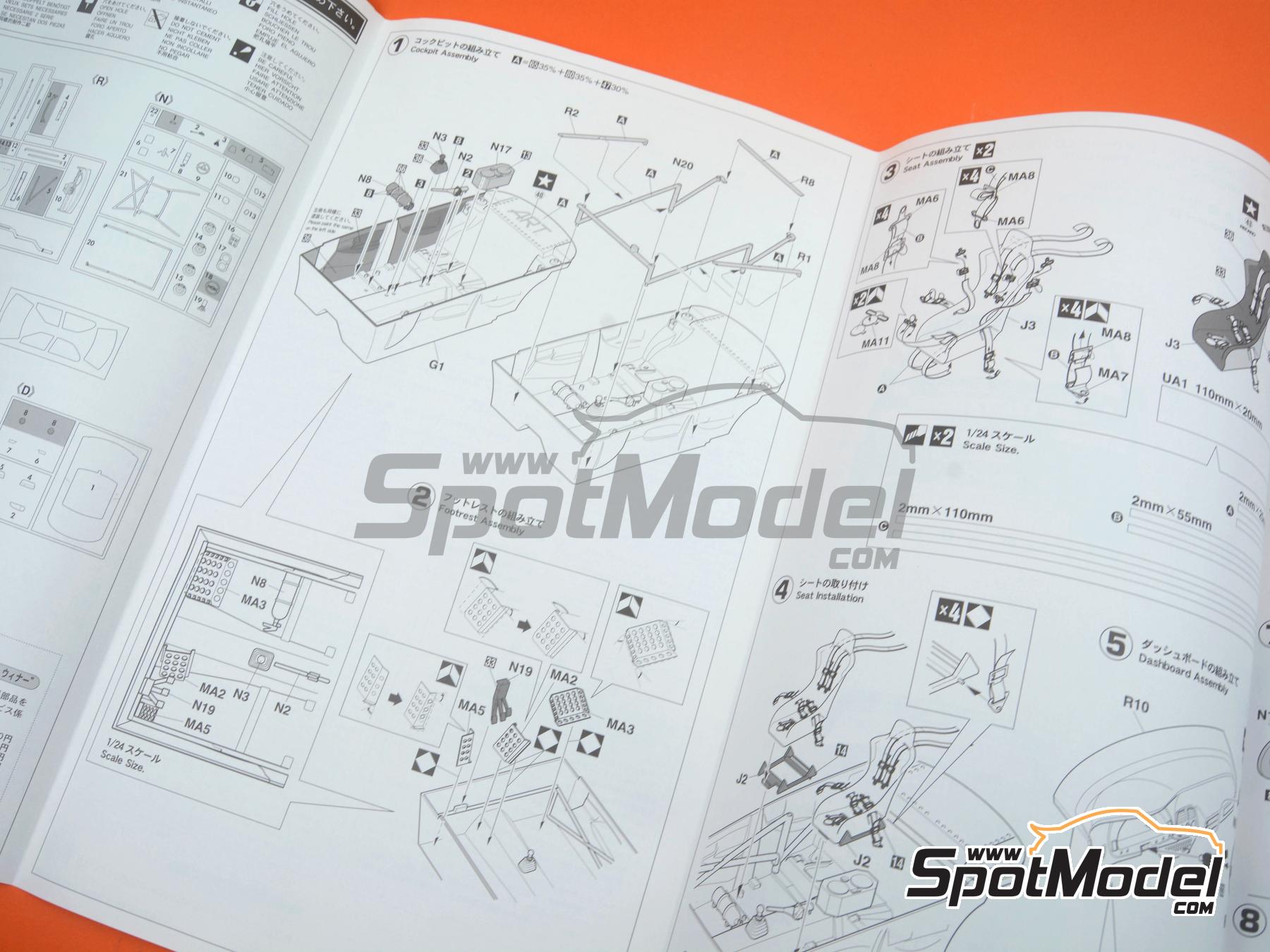 Image 11: Subaru Impreza WRX 555 Grupo A Equipo A.R.T. Engineering patrocinado por Esso Ultron - Rally de San Remo 1995 | Maqueta de coche en escala&nbsp;1/24 fabricado por Hasegawa (ref.&nbsp;20574, tambien 4967834205741)