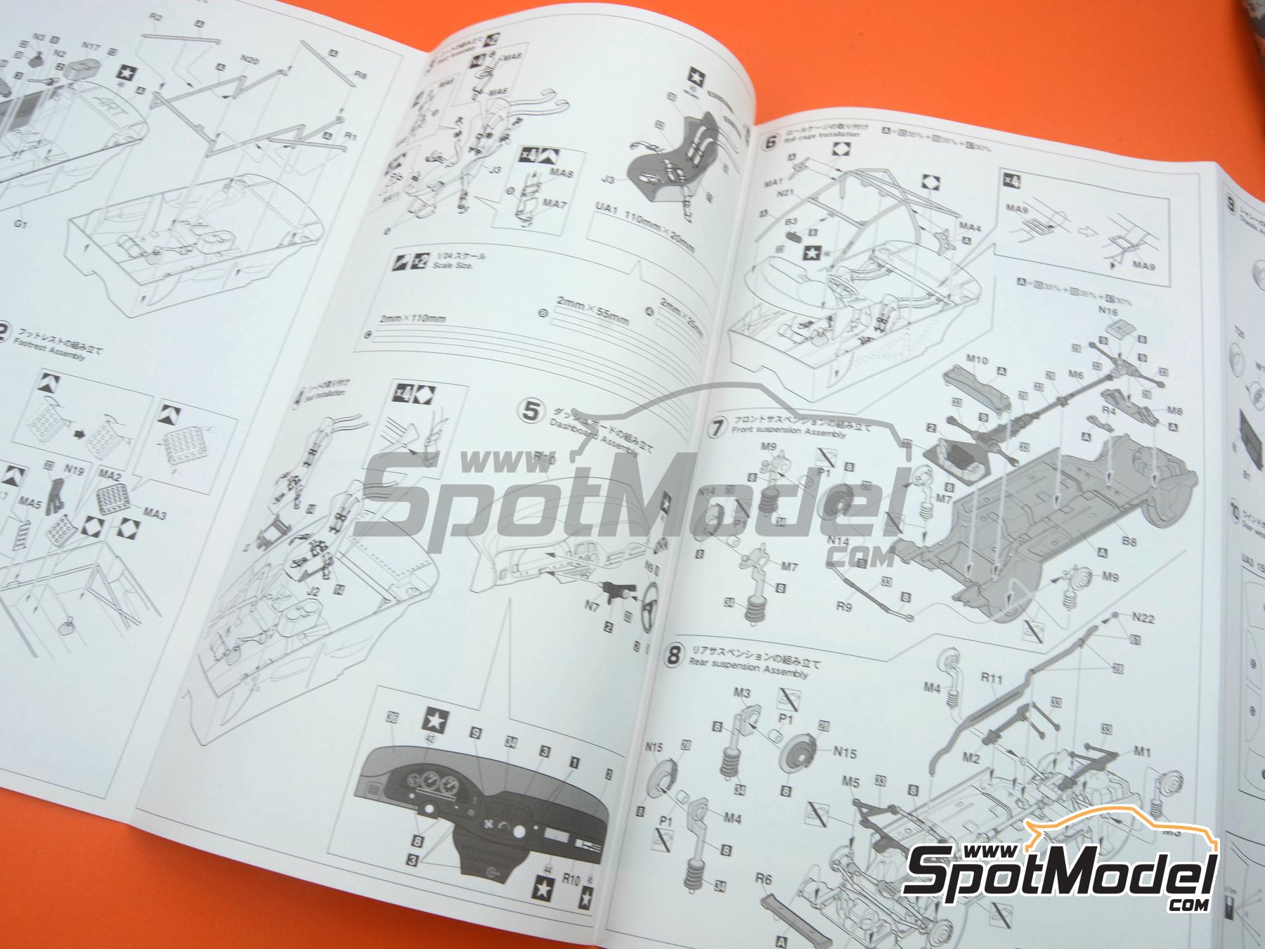 Image 12: Subaru Impreza WRX 555 Grupo A Equipo A.R.T. Engineering patrocinado por Esso Ultron - Rally de San Remo 1995 | Maqueta de coche en escala&nbsp;1/24 fabricado por Hasegawa (ref.&nbsp;20574, tambien 4967834205741)