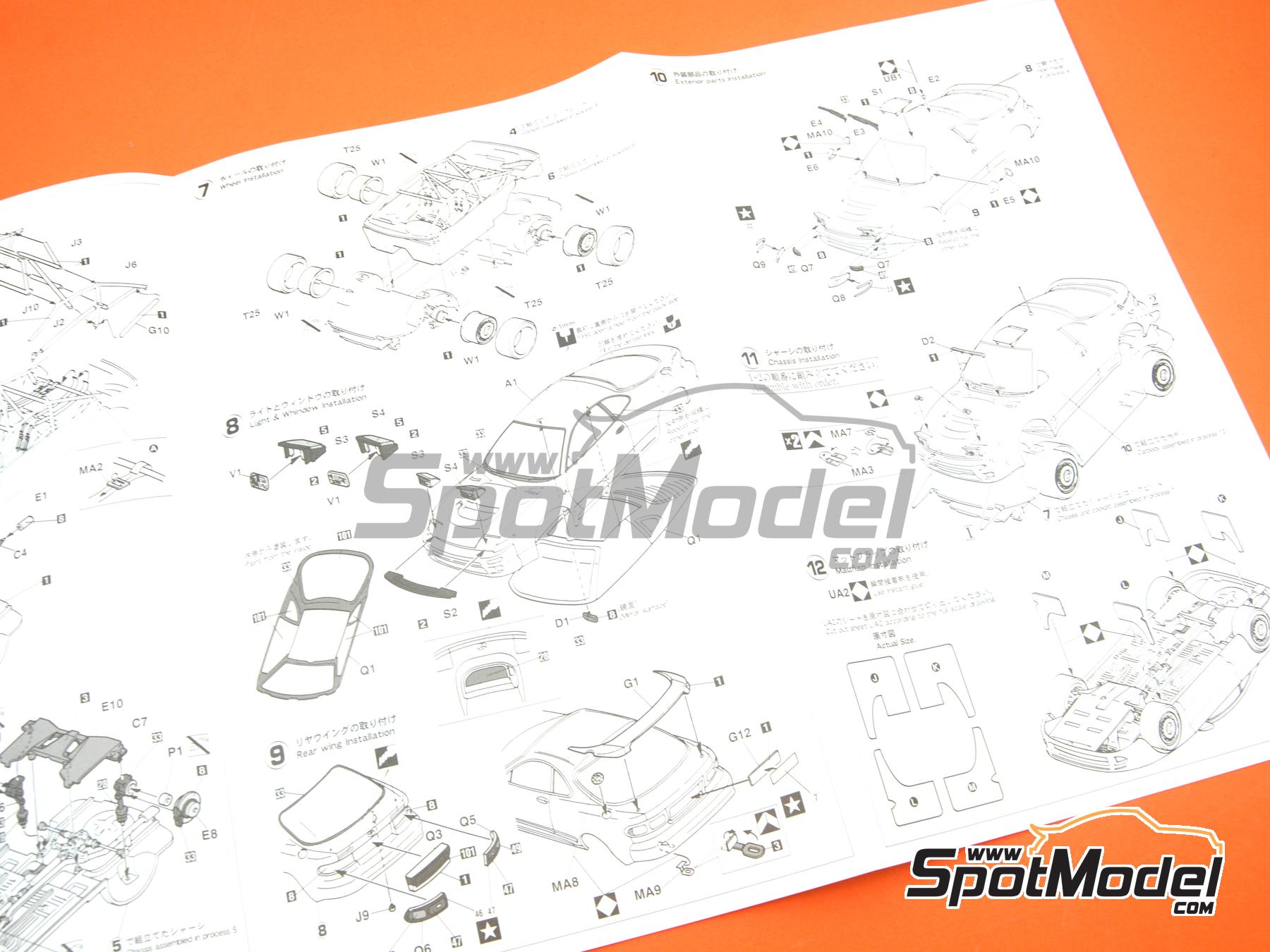 Image 11: Toyota Celica Turbo 4WD Victory Rally Dubai Team - Qatar International Rally 1994 | Car scale model kit in 1/24 scale manufactured by Hasegawa (ref.&nbsp;20578, also 4967834205789)