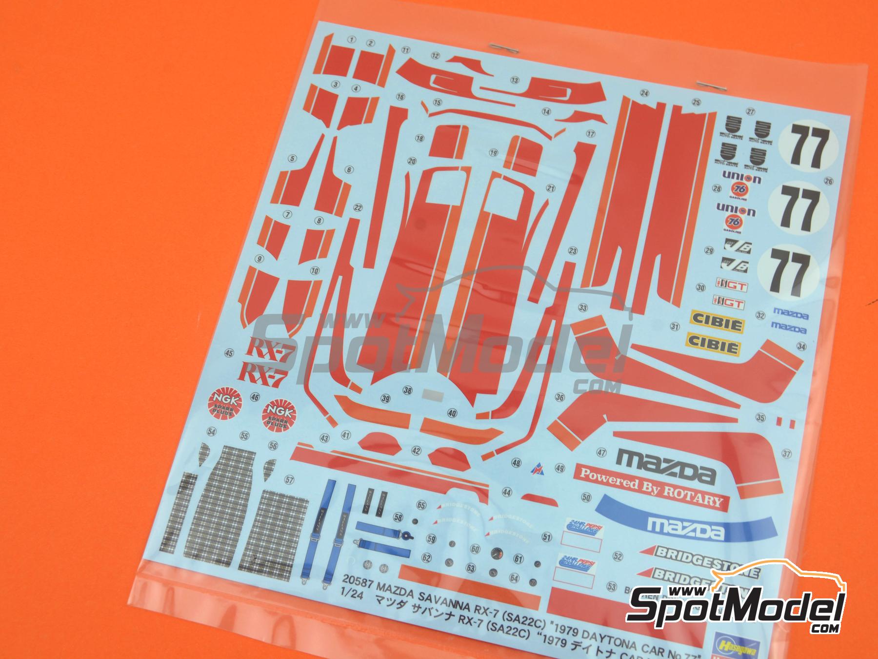 Hasegawa 20587: Maqueta de coche escala 1/24 - Mazda Savanna RX-7