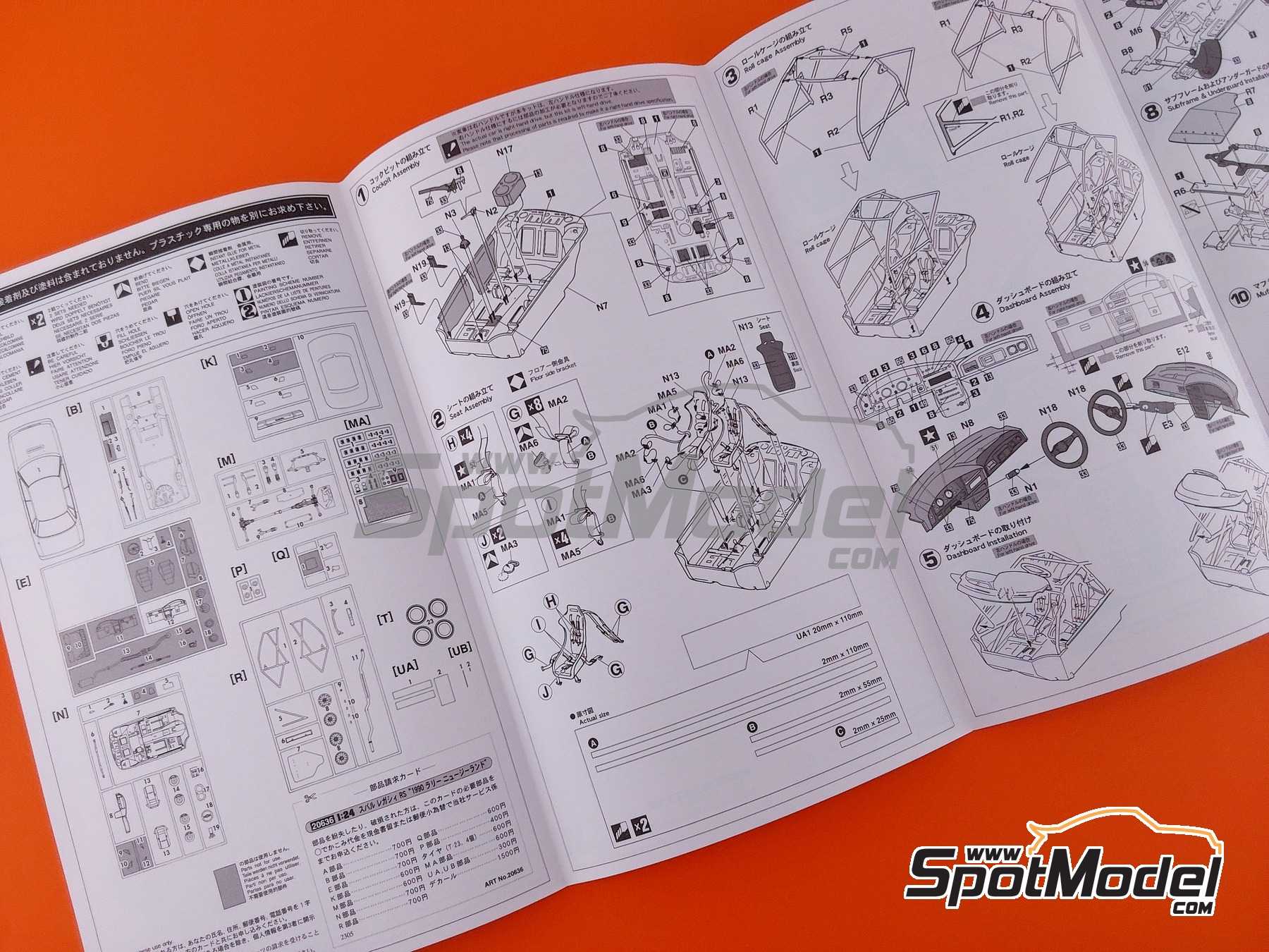 Image 4: Subaru Legacy RS Subaru Technica International Team sponsored by Castrol - New Zealand Rally 1990 | Car scale model kit in 1/24 scale manufactured by Hasegawa (ref.&nbsp;20636, also 4967834206366)