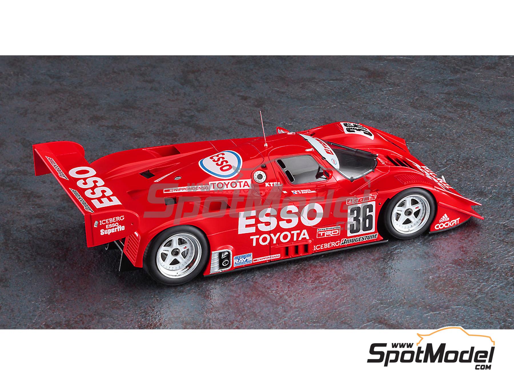 Toyota 92C-V Toyota Tom's Team sponsored by Esso - All Japan Sport  Prototype Championship (JSPC) 1992. Car scale model kit in 1/24 scale  manufactured