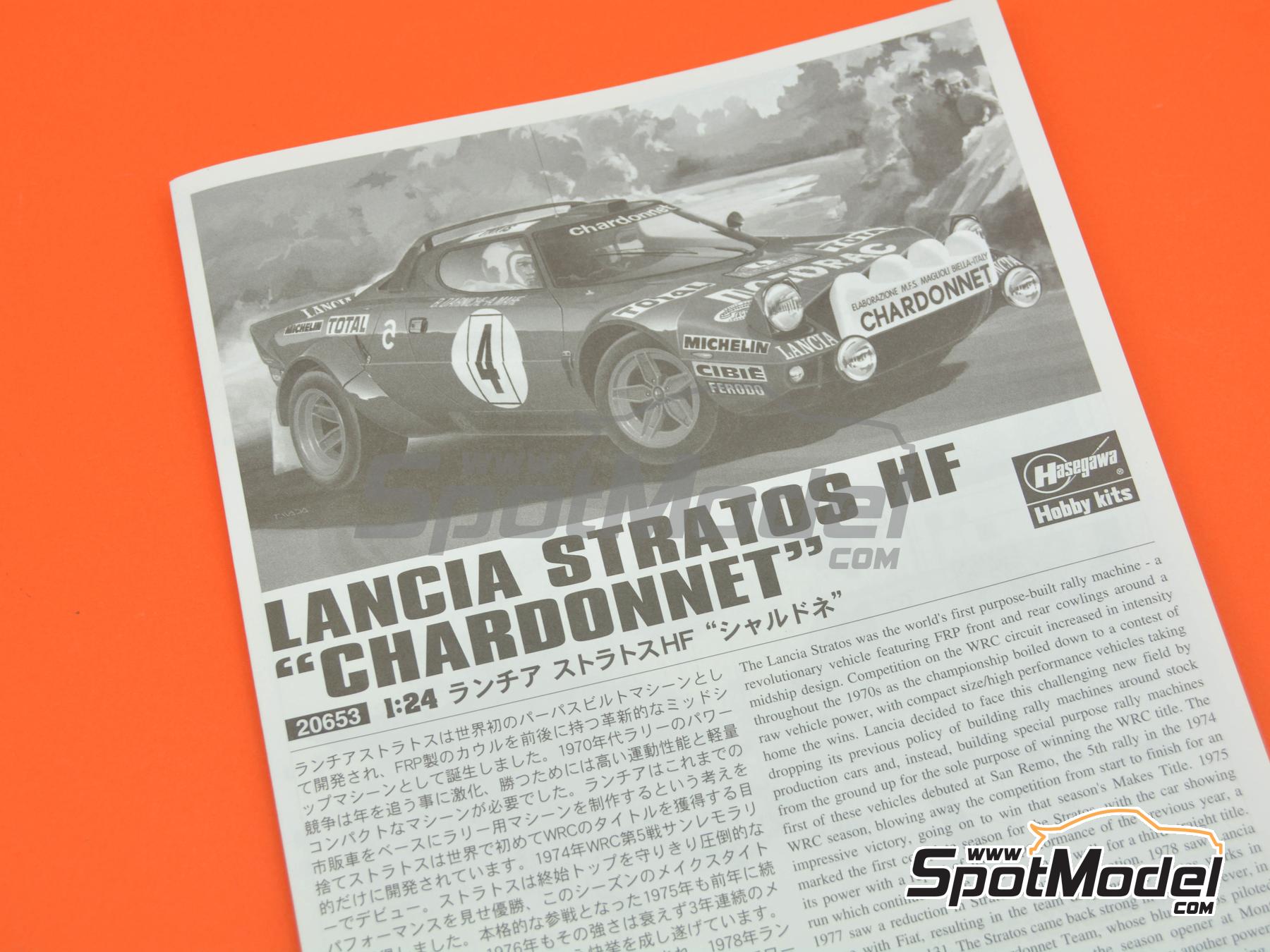 Image 7: Lancia Stratos HF Chardonnet Team sponsored by Motorac - Monte Carlo Rally - Rallye Automobile de Monte-Carlo, Tour de Corse Rallye de France 1979 | Car scale model kit in 1/24 scale manufactured by Hasegawa (ref.&nbsp;20653, also 4967834206533)