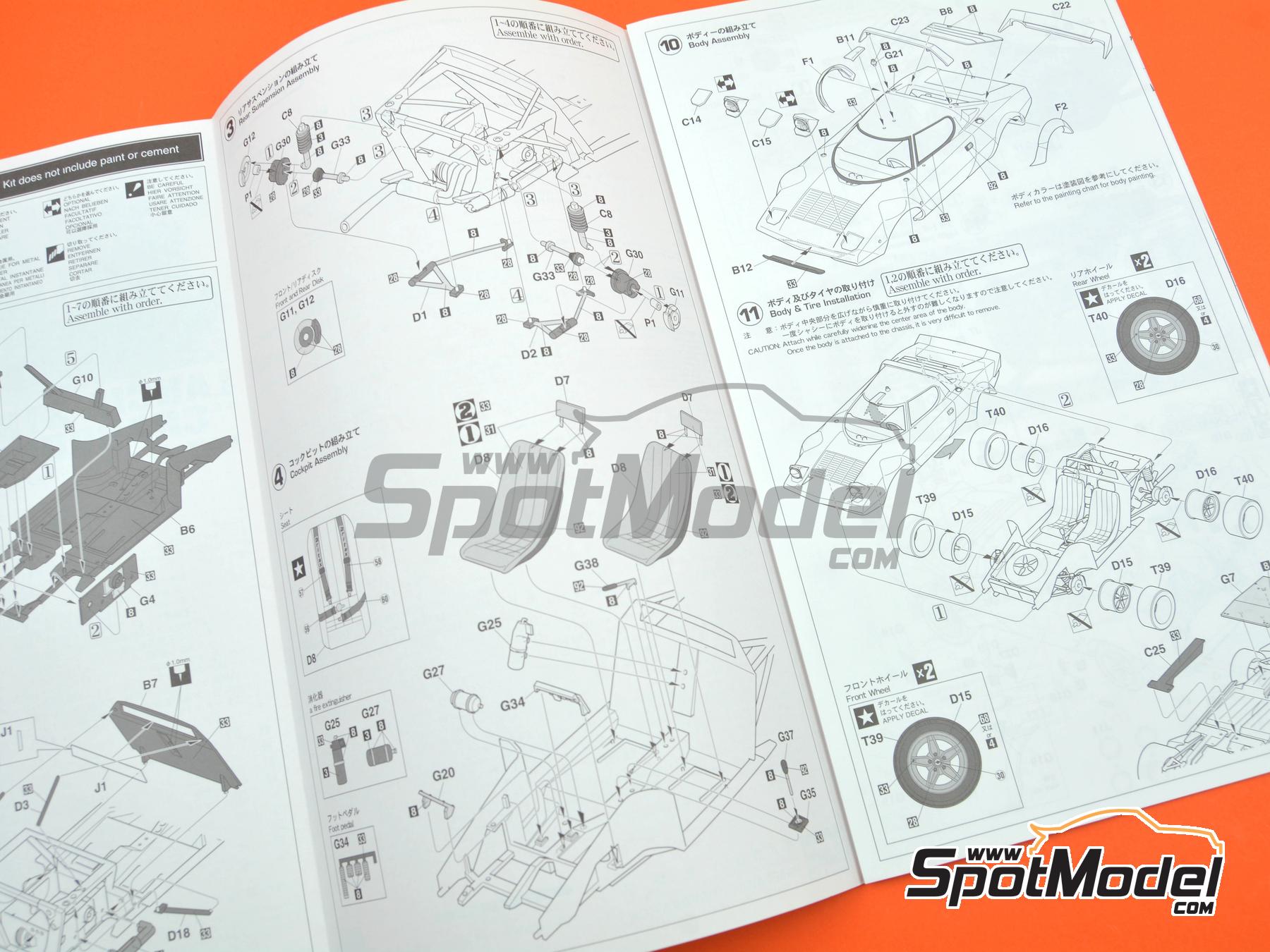 Image 8: Lancia Stratos HF Chardonnet Team sponsored by Motorac - Monte Carlo Rally - Rallye Automobile de Monte-Carlo, Tour de Corse Rallye de France 1979 | Car scale model kit in 1/24 scale manufactured by Hasegawa (ref.&nbsp;20653, also 4967834206533)