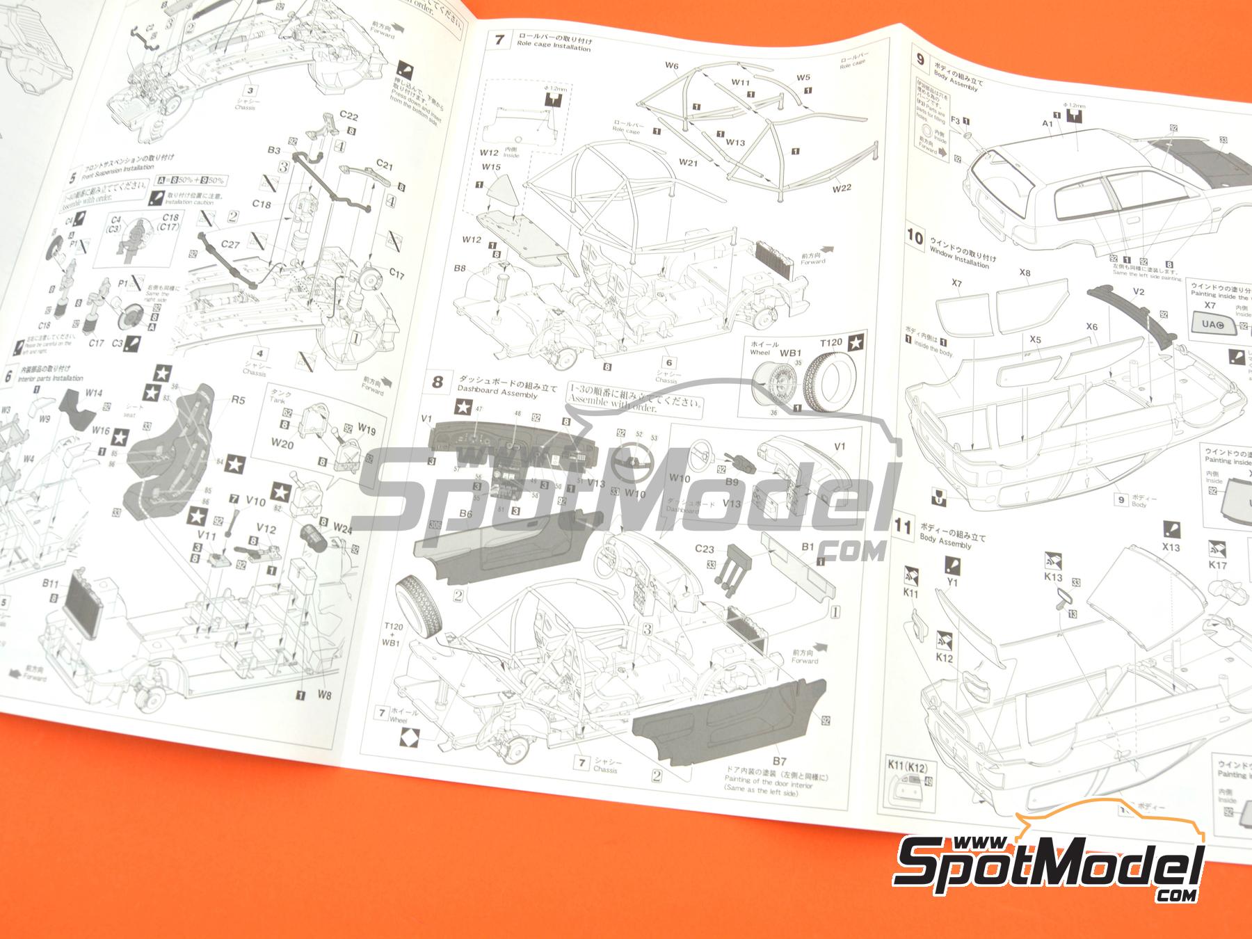 Image 9: Nissan Sunny - Pulsar GTI-R RNN14 Group N Nissan Belgium Rally Team sponsored by Alcatel - Acropolis Rally 1992 | Car scale model kit in 1/24 scale manufactured by Hasegawa (ref.&nbsp;20676, also 4967834206762)