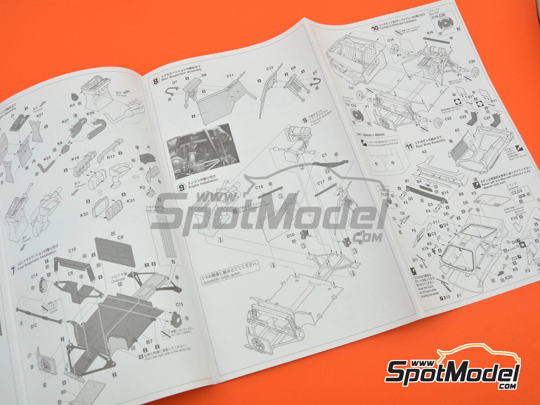 Image 9: Lancia 037 Rally sponsored by RACC Bendix España - Monte Carlo Rally - Rallye Automobile de Monte-Carlo 1986 | Car scale model kit in 1/24 scale manufactured by Hasegawa (ref. 20681, also 4967834206816)
