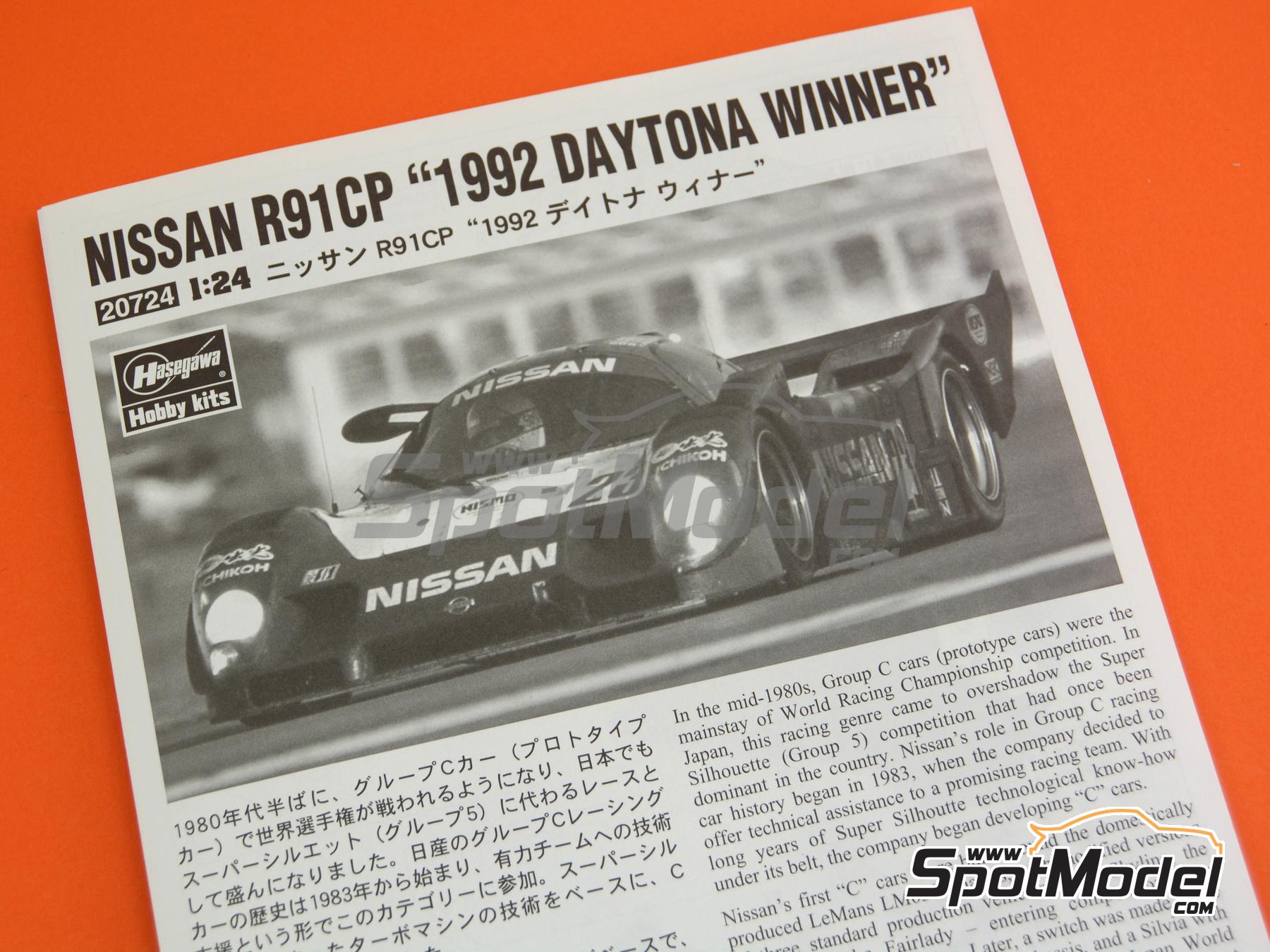 Hasegawa 20724: Car scale model kit 1/24 scale - Nissan R91CP