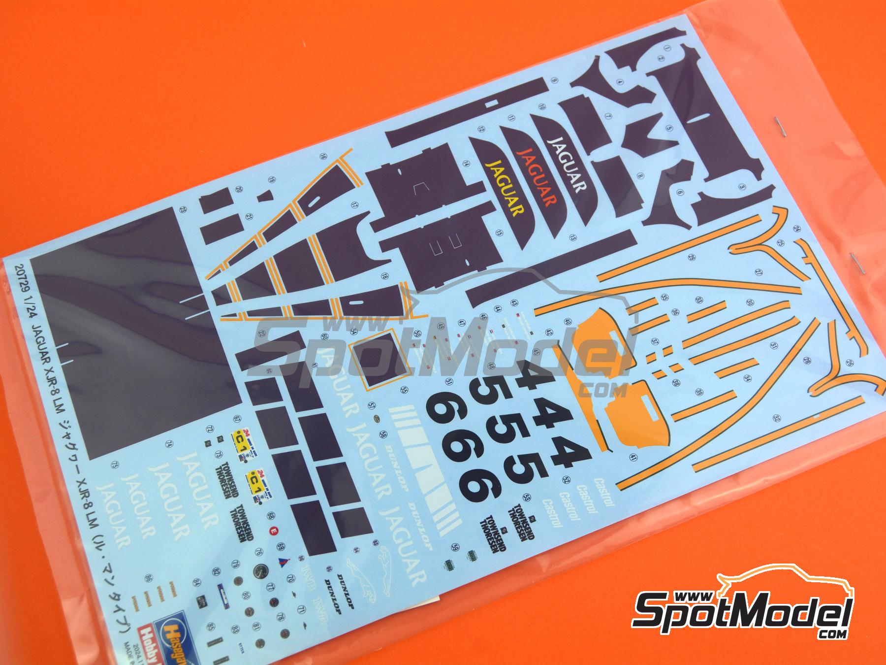 Image 5: Jaguar XJR-8 LM Silk Cut Works Team - 24 Hours Le Mans 1987 | Car scale model kit in 1/24 scale manufactured by Hasegawa (ref.&nbsp;20729, also 4967834207295)