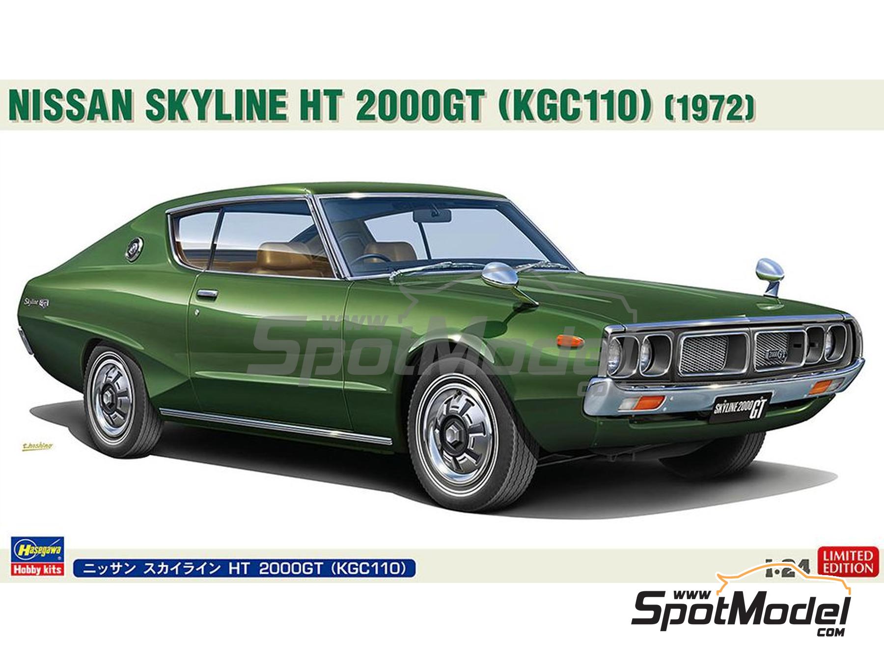 Image 1: Nissan Skyline HT 2000GT (KGC110) -  1972 | Maqueta de coche en escala&nbsp;1/24 fabricado por Hasegawa (ref.&nbsp;20743, tambien 4967834207431)