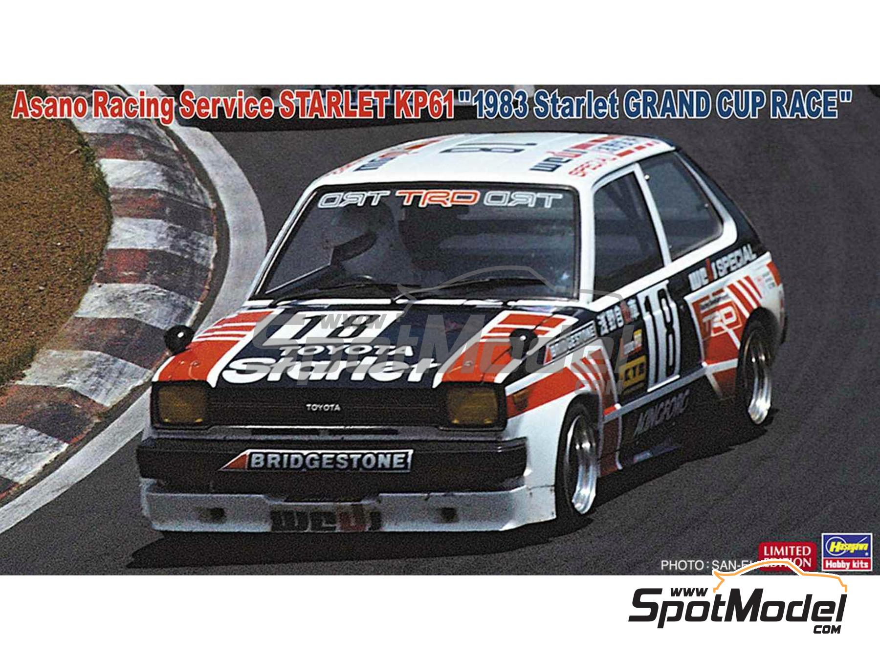 おが Hasegawa 20838: Car scale model kit 1/24 scale - Toyota Starlet