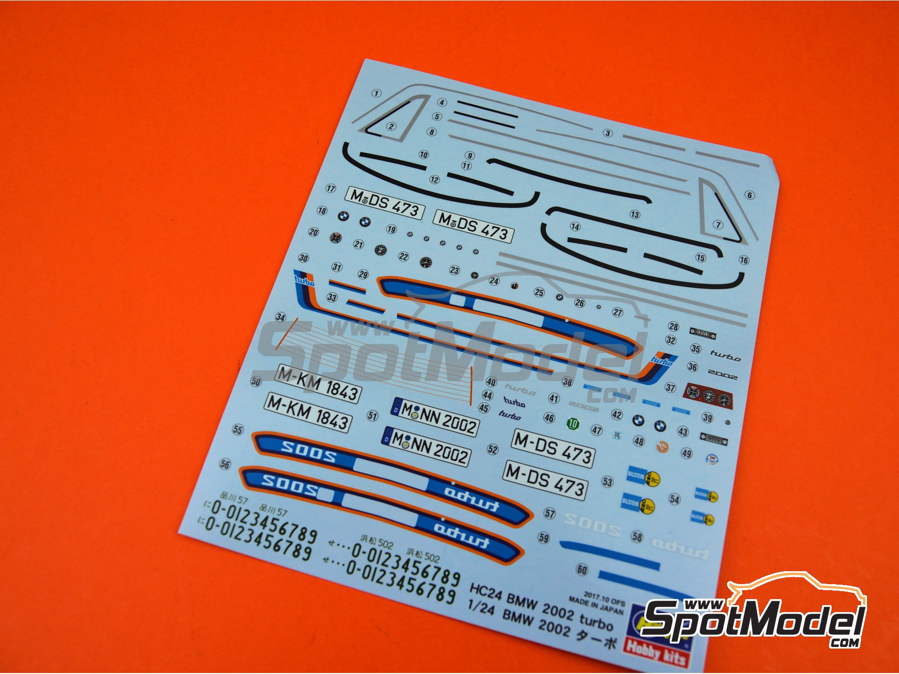 Hasegawa 21124: Car scale model kit 1/24 scale - BMW 2002 Turbo