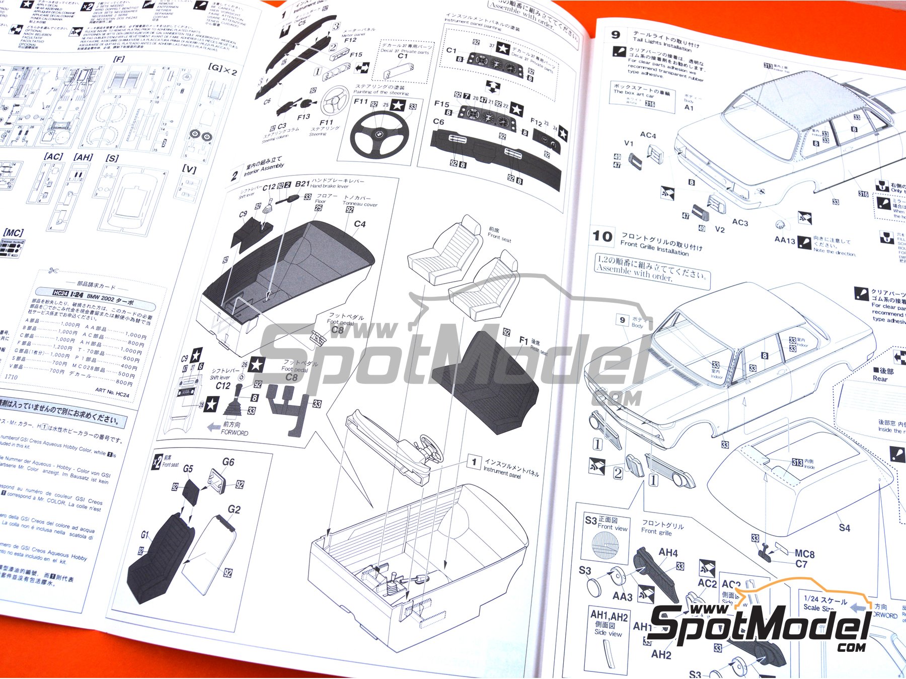 Image 11: BMW 2002 Turbo | Model car kit in 1/24 scale manufactured by Hasegawa (ref.&nbsp;21124, also HC-24)