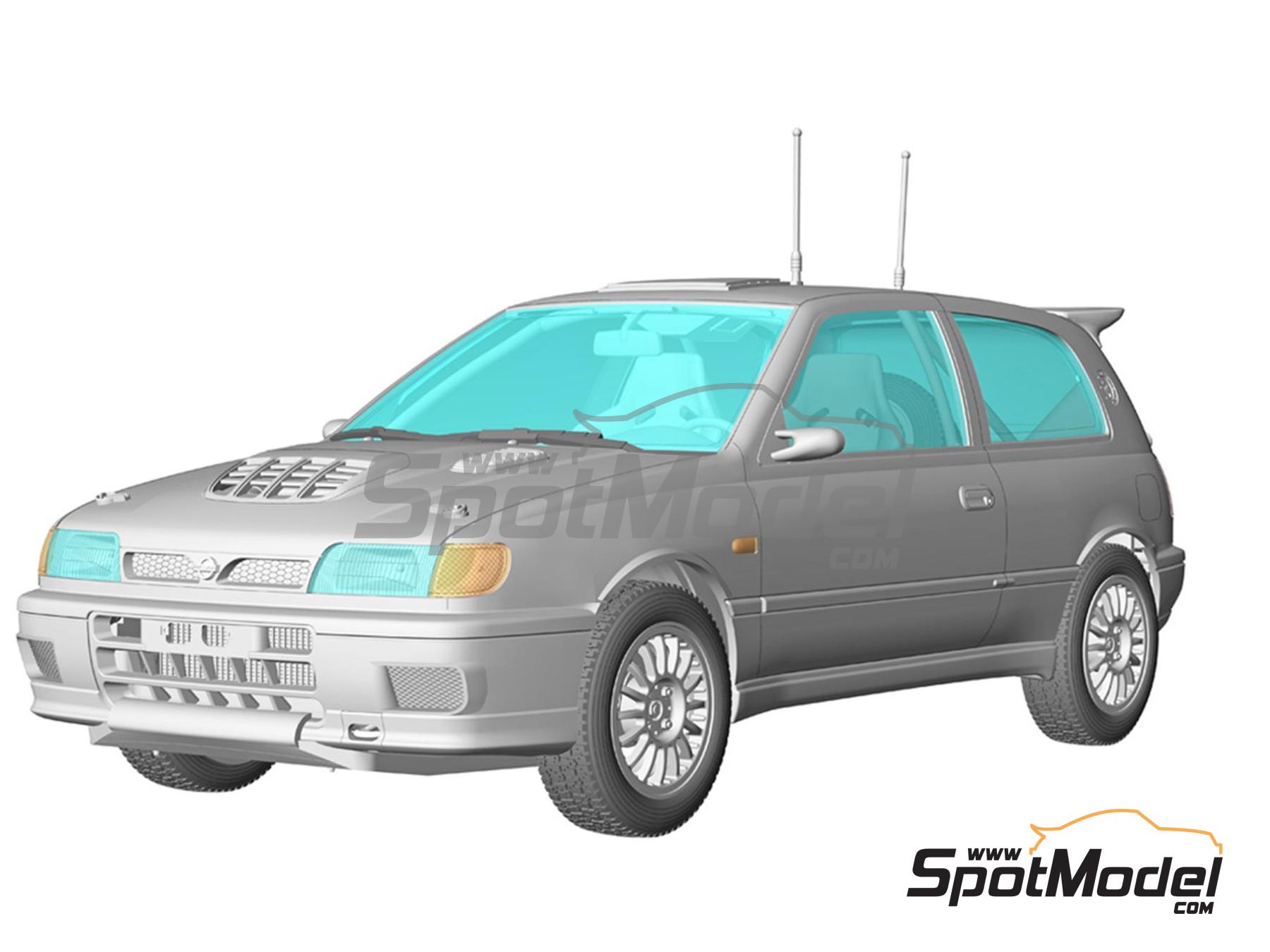 Image 2: Nissan Sunny - Pulsar GTI-R RNN14 Nissan Motorsports Europe Team sponsored by Jecs - Acropolis Rally 1991 | Car scale model kit in 1/24 scale manufactured by Hasegawa (ref.&nbsp;21153, also 4967834211537 and HC47)