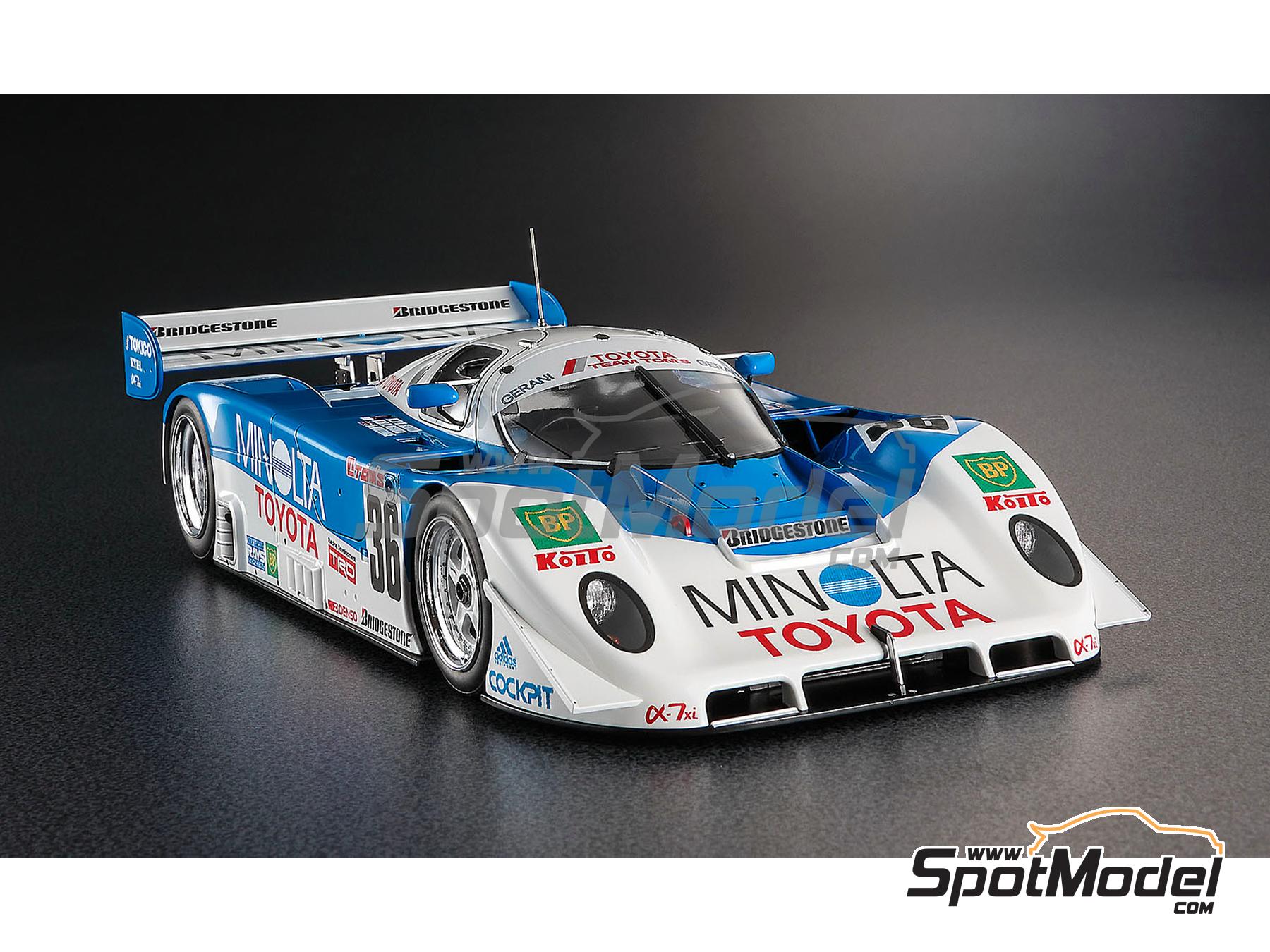 Image 4: Toyota 91C-V Tom's Team sponsored by Minolta - All Japan Sport Prototype Championship (JSPC) 1991 | Car scale model kit in 1/24 scale manufactured by Hasegawa (ref.&nbsp;21156, also 4967834211568, HC56 and 211568)