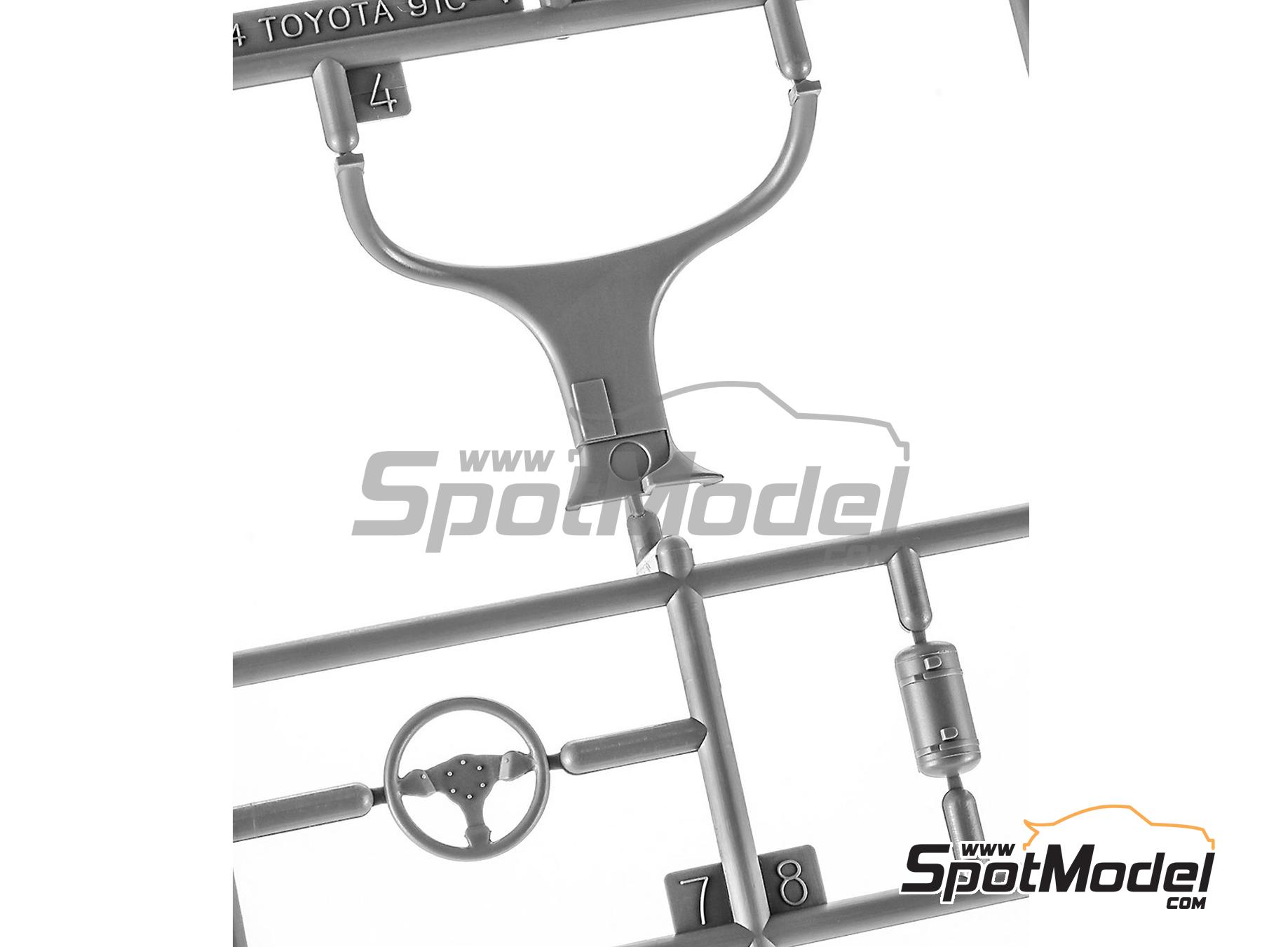 Image 18: Toyota 91C-V Tom's Team sponsored by Minolta - All Japan Sport Prototype Championship (JSPC) 1991 | Car scale model kit in 1/24 scale manufactured by Hasegawa (ref.&nbsp;21156, also 4967834211568, HC56 and 211568)