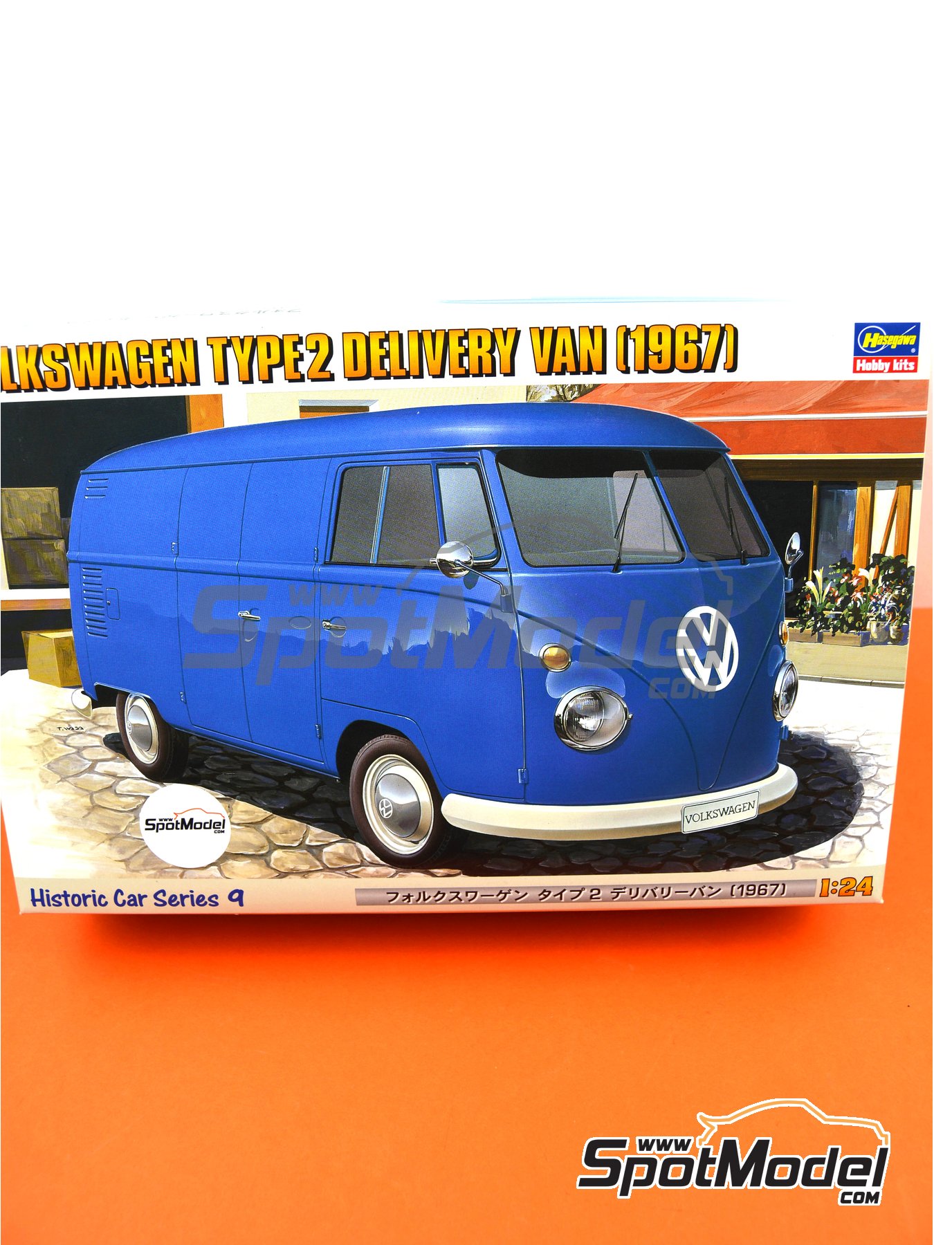 Hasegawa 21209: Van scale model kit 1/24 scale Volkswagen Transporter T2  Delivery Van 1967 (ref. 21209) SpotModel