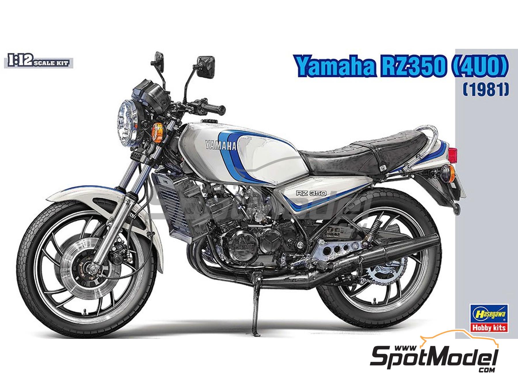 Image 1: Yamaha RZ350 (4U0) -  1981 | Motorbike scale model kit in 1/12 scale manufactured by Hasegawa (ref.&nbsp;21515, also 4967834215153 and BK15)