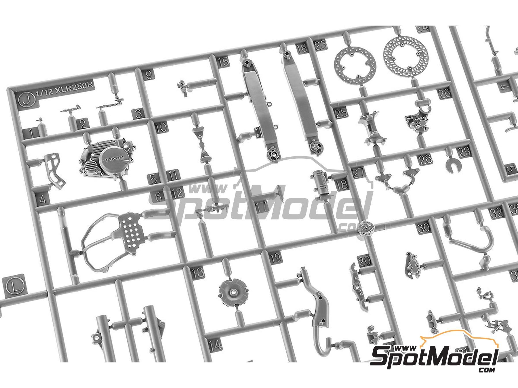 Image 9: Honda XLR Baja (MD22) -  1991 | Maqueta de moto en escala 1/12 fabricado por Hasegawa (ref. 21516, tambien 4967834215160 y BK16)