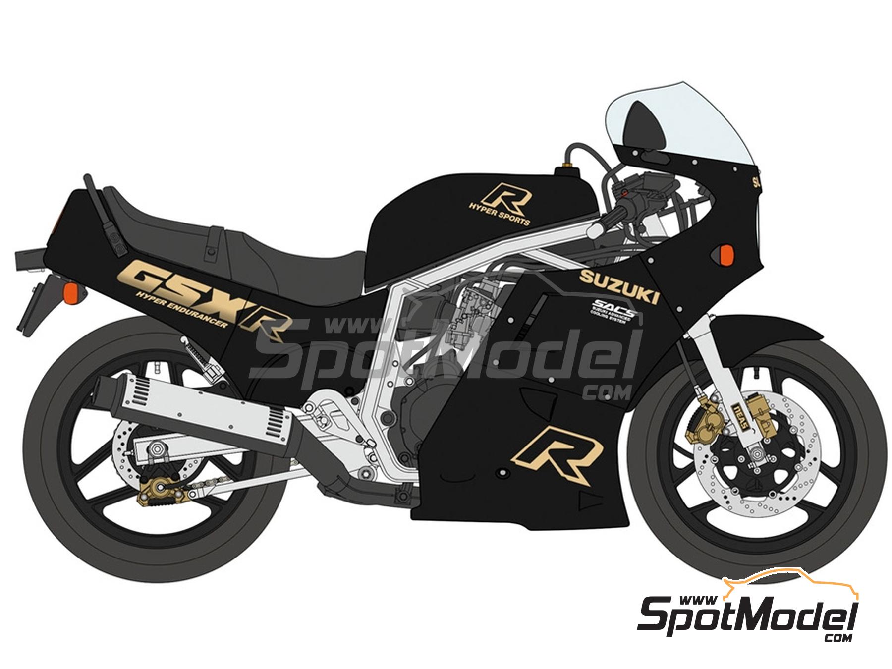 Image 2: Suzuki GSX-R750 GR71G -  1987 | Motorbike scale model kit in 1/12 scale manufactured by Hasegawa (ref.&nbsp;21749, also 4967834217492)