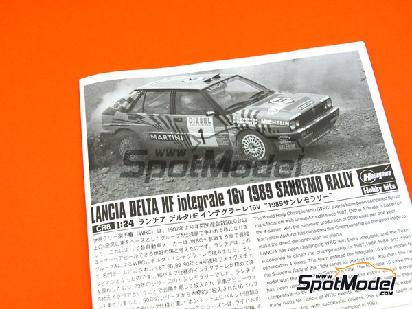 Image 11: Lancia Delta HF Integrale 16v Martini International Racing Team - Sanremo Rally 1989 | Model car kit in 1/24 scale manufactured by Hasegawa (ref.&nbsp;25208)