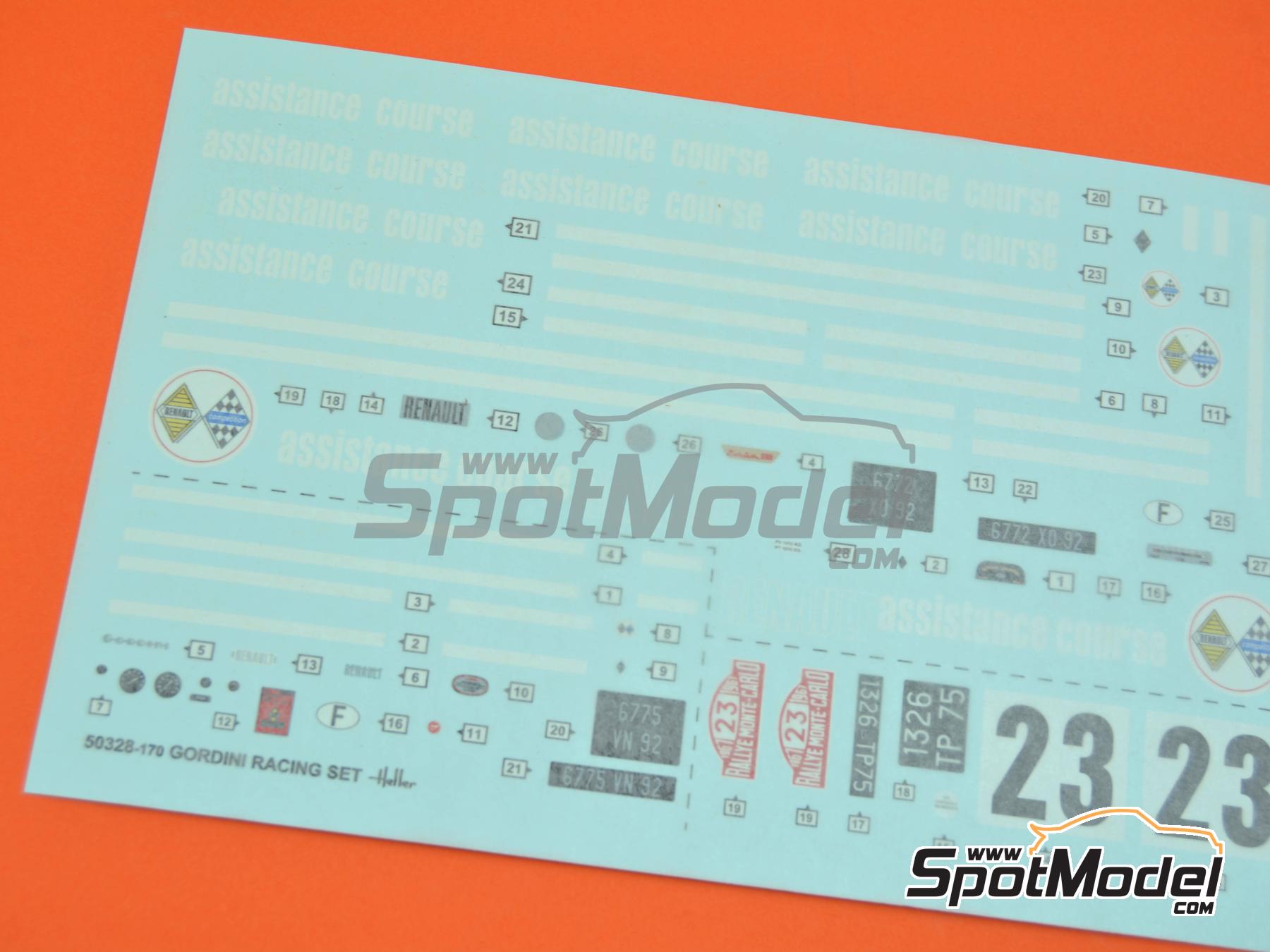 Image 4: Renault Estafette and Renault R8 Gordini Gordini Racing Team | Car scale model kit in 1/24 scale manufactured by Heller (ref.&nbsp;50328, also 3279510503289)