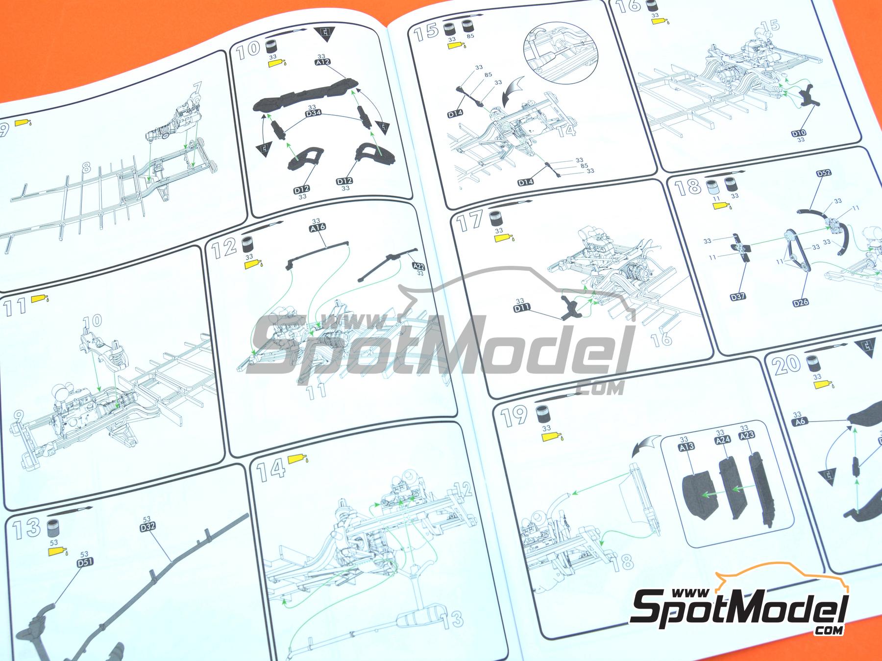 Image 18: Renault Estafette and Renault R8 Gordini Gordini Racing Team | Car scale model kit in 1/24 scale manufactured by Heller (ref.&nbsp;50328, also 3279510503289)