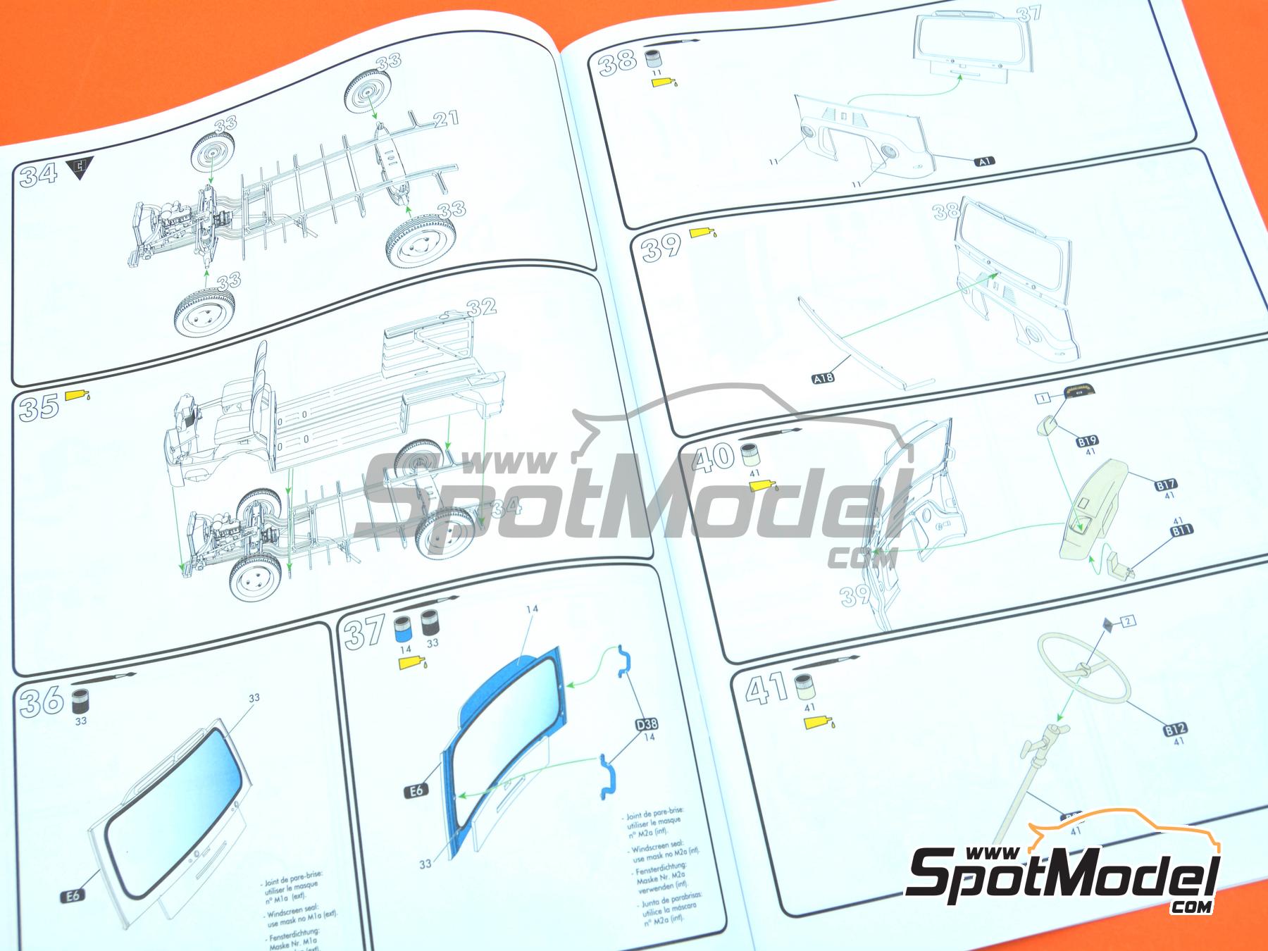 Image 19: Renault Estafette and Renault R8 Gordini Gordini Racing Team | Car scale model kit in 1/24 scale manufactured by Heller (ref.&nbsp;50328, also 3279510503289)