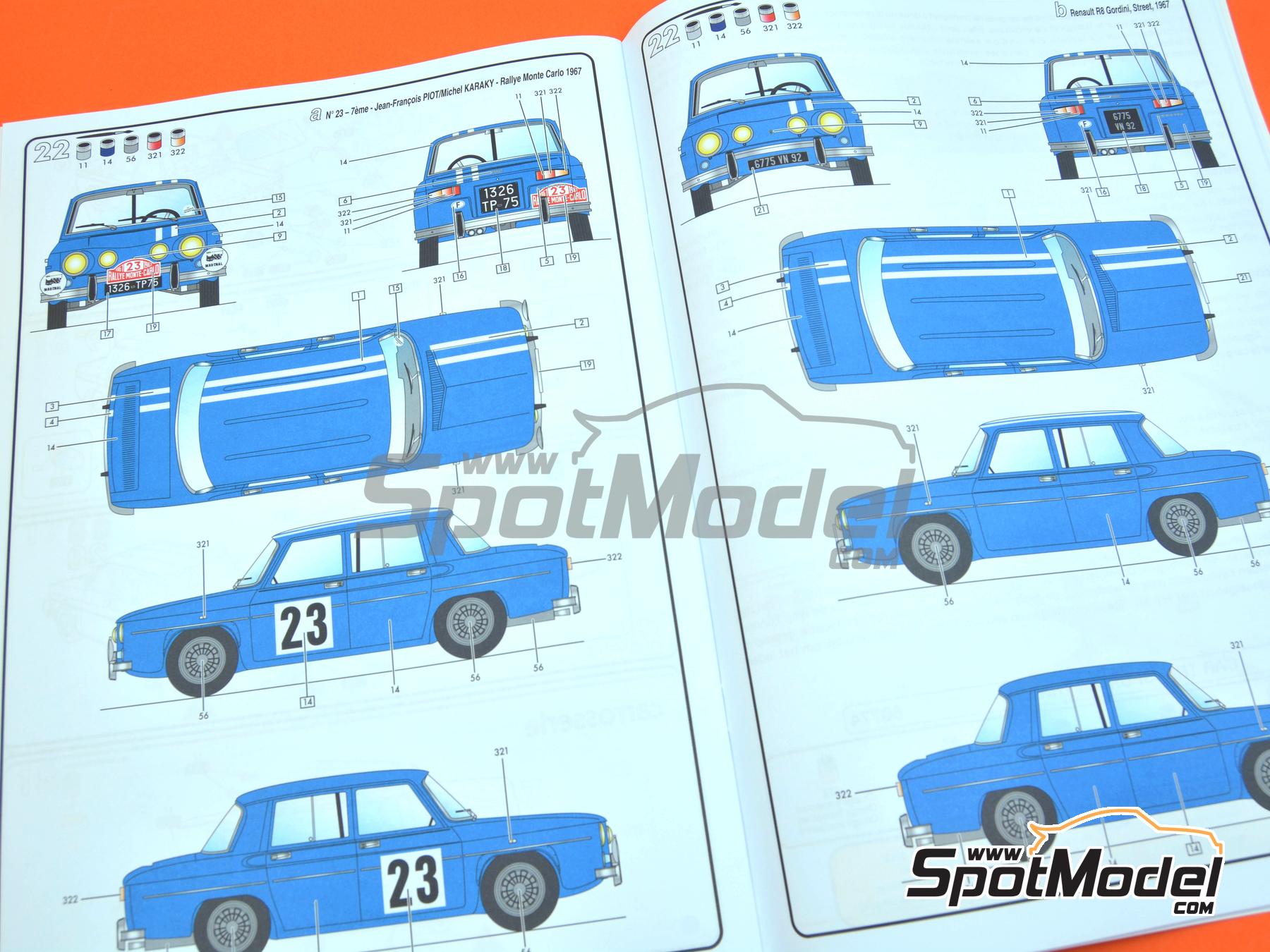 Image 21: Renault Estafette and Renault R8 Gordini Gordini Racing Team | Car scale model kit in 1/24 scale manufactured by Heller (ref.&nbsp;50328, also 3279510503289)