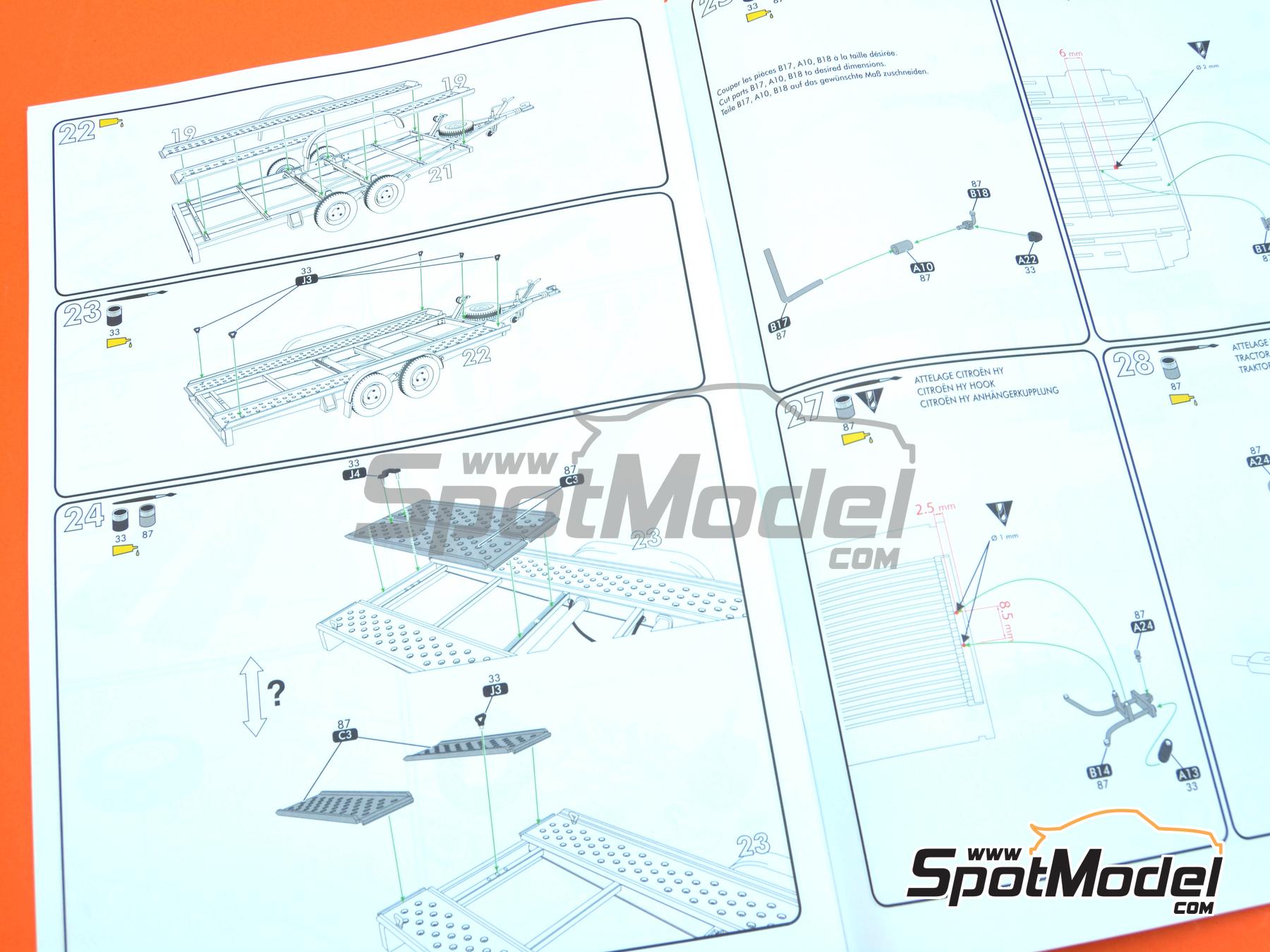 Image 22: Renault Estafette and Renault R8 Gordini Gordini Racing Team | Car scale model kit in 1/24 scale manufactured by Heller (ref.&nbsp;50328, also 3279510503289)