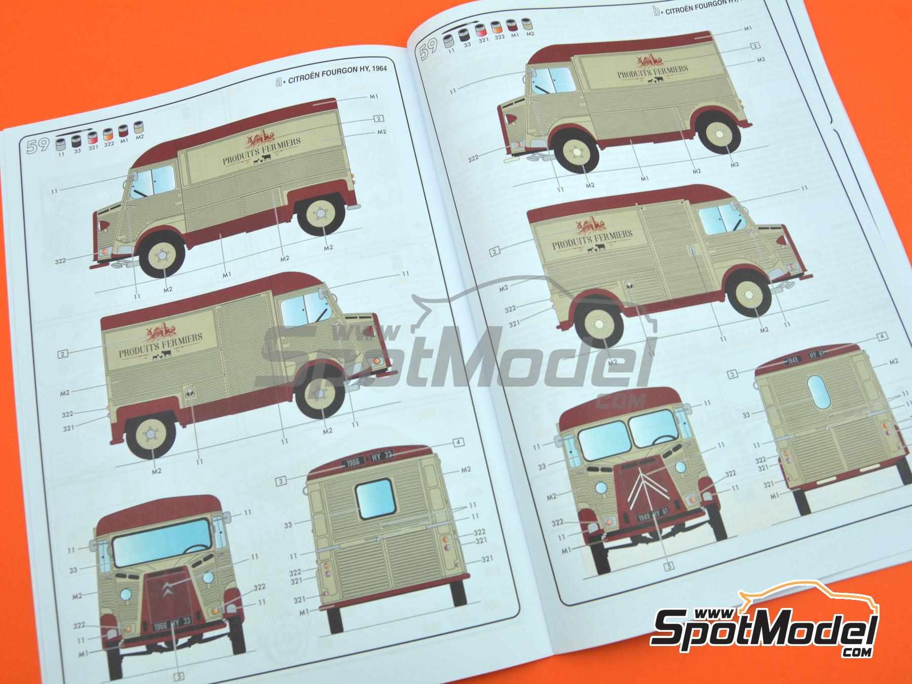 Image 15: Citroën HY and goods trailer | Van scale model kit in 1/24 scale manufactured by Heller (ref. 50331, also 3279510503319)