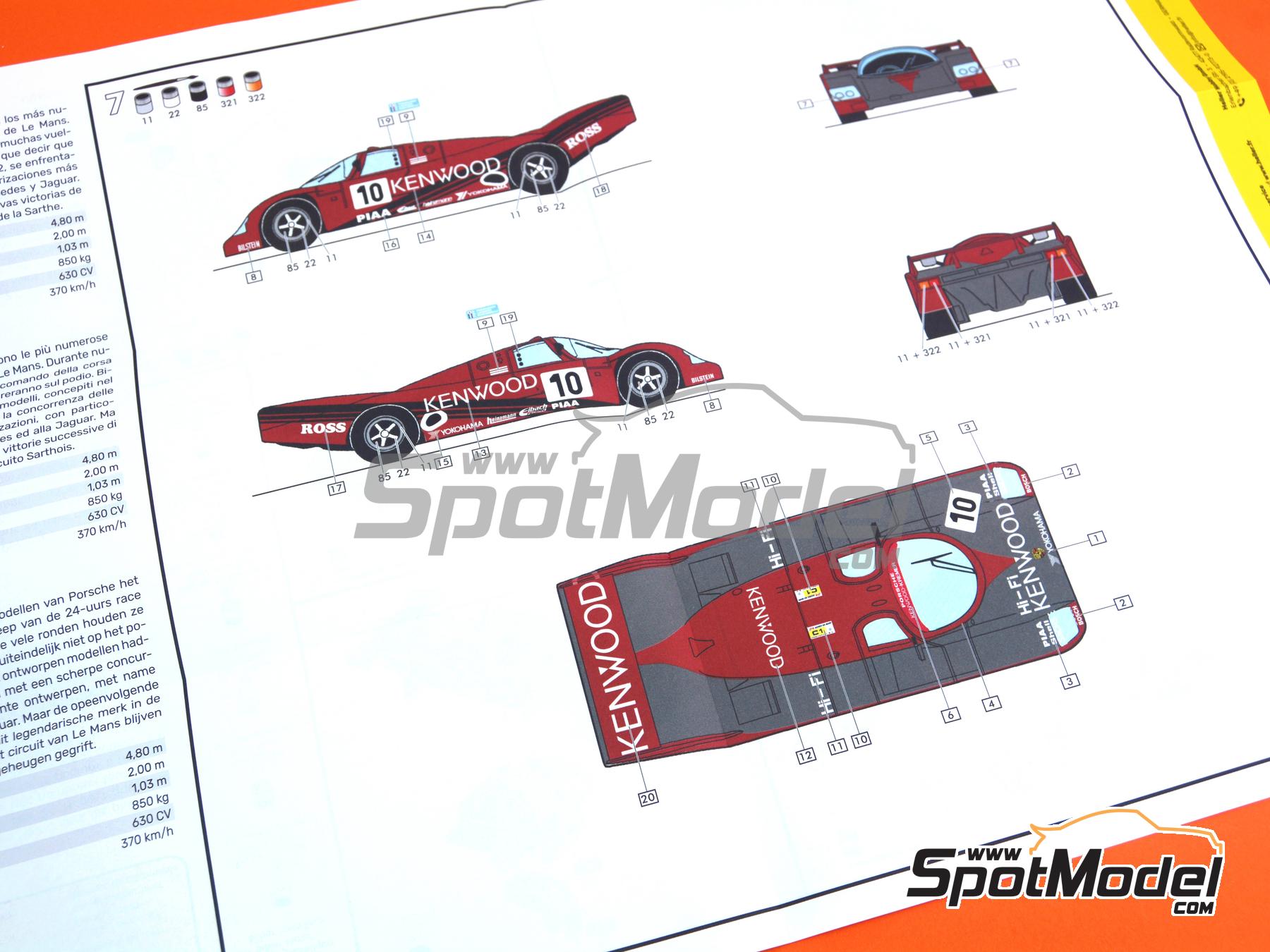 Heller 80109: Car scale model kit 1/43 scale - Porsche 962C Kremer