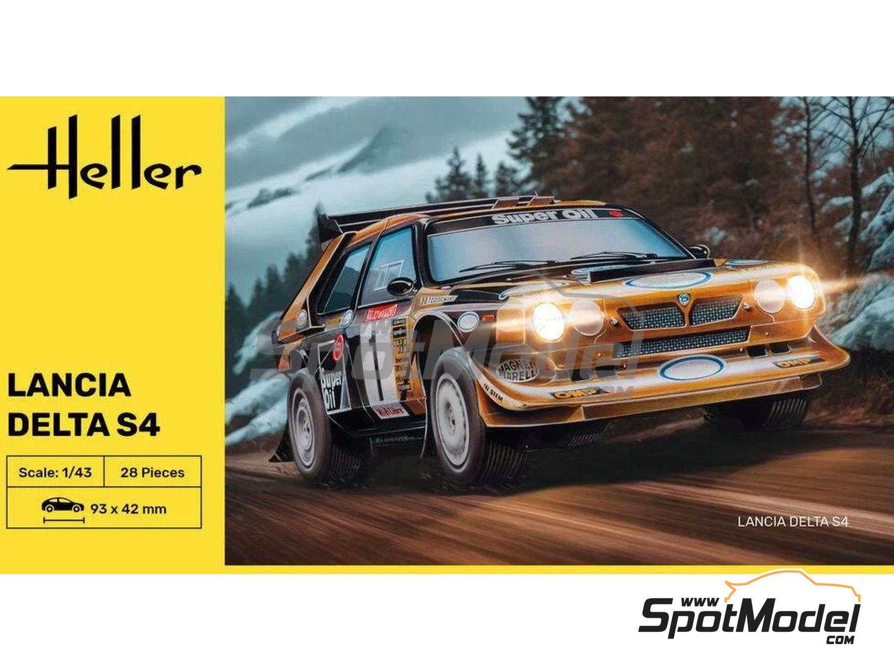Image 1: Lancia Delta S4 Equipo Grifone patrocinado por Esso Super Oil - Rallye des Garrigues 1986 | Maqueta de coche en escala 1/43 fabricado por Heller (ref. 80177, tambien 3279510801774)