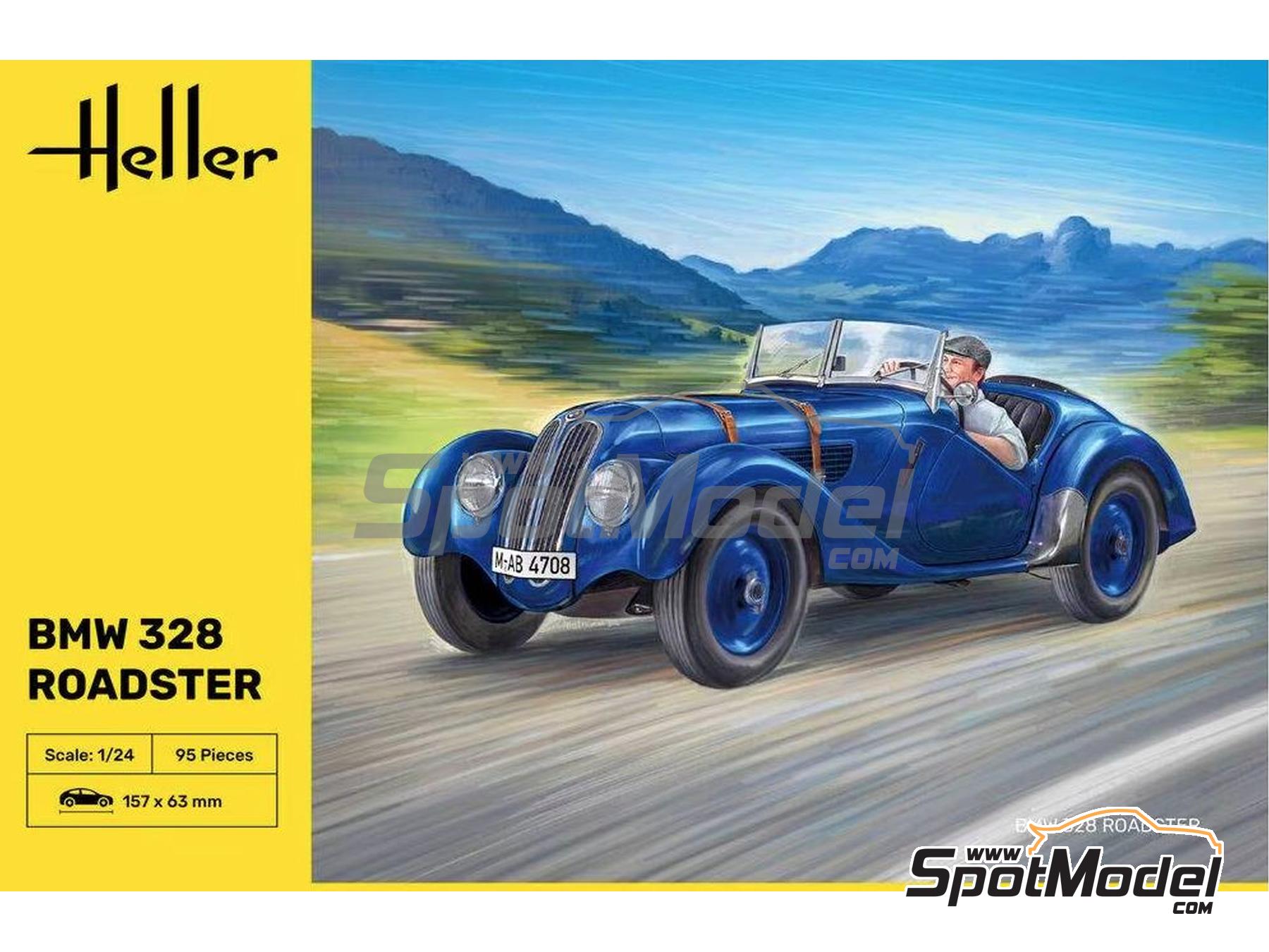 Image 1: BMW 328 Roadster -  1937 | Maqueta de coche en escala 1/24 fabricado por Heller (ref. 80701, tambien 3279510807011)
