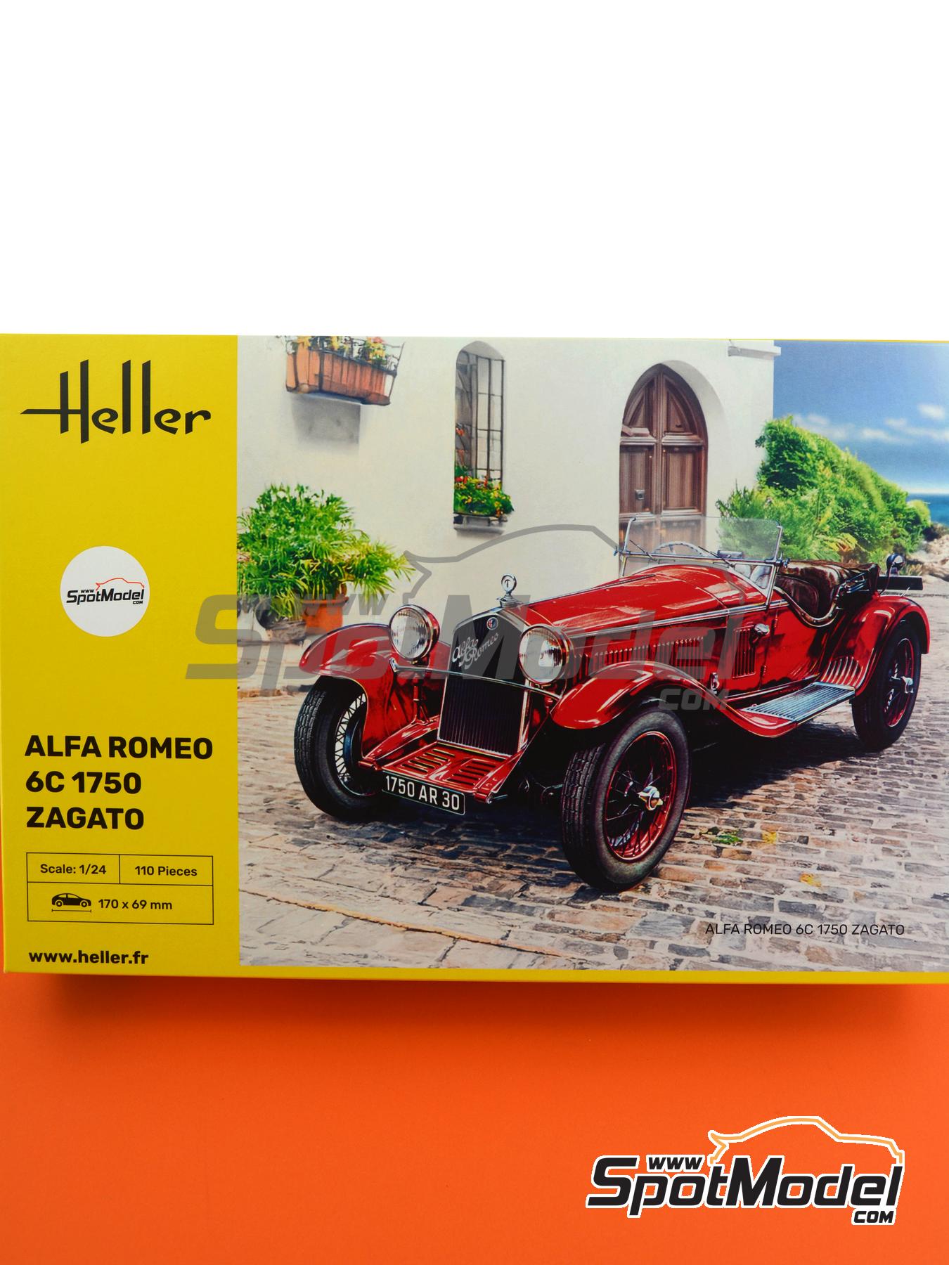 Alfa Romeo 6C 1750 Zagato | Maqueta de coche en escala 1/24 fabricado por Heller (ref. 80715, tambien 3279510807158) image