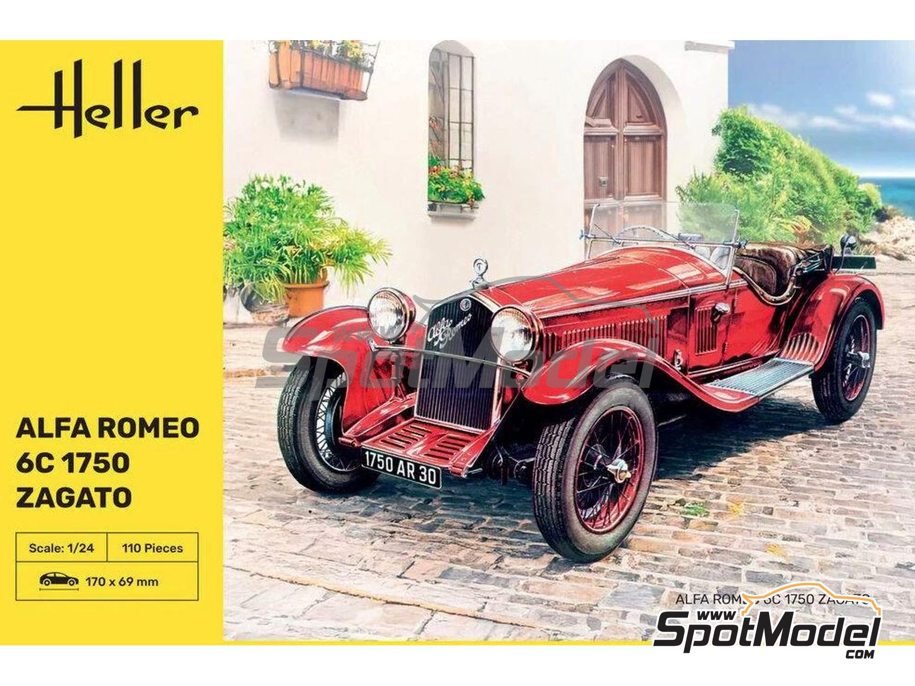 Image 1: Alfa Romeo 6C 1750 Zagato | Maqueta de coche en escala 1/24 fabricado por Heller (ref. 80715, tambien 3279510807158)