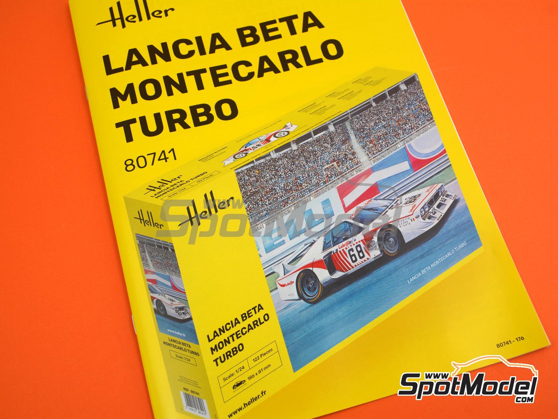 Image 6: Lancia Beta Montecarlo Turbo Jolly Club Team sponsored by Lubrifilm, CS Computer Systems - 24 Hours Le Mans 1981 | Car scale model kit in 1/24 scale manufactured by Heller (ref.&nbsp;80741, also 3279510807417)
