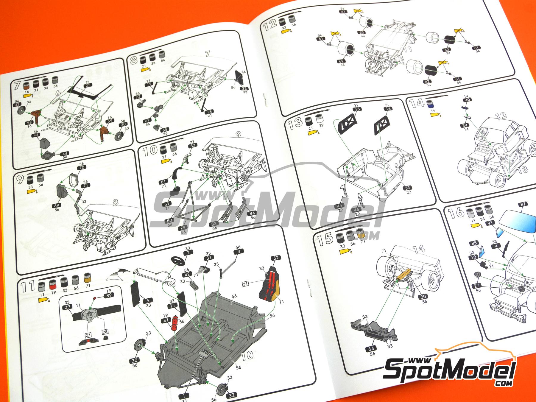 Image 7: Lancia Beta Montecarlo Turbo Jolly Club Team sponsored by Lubrifilm, CS Computer Systems - 24 Hours Le Mans 1981 | Car scale model kit in 1/24 scale manufactured by Heller (ref.&nbsp;80741, also 3279510807417)