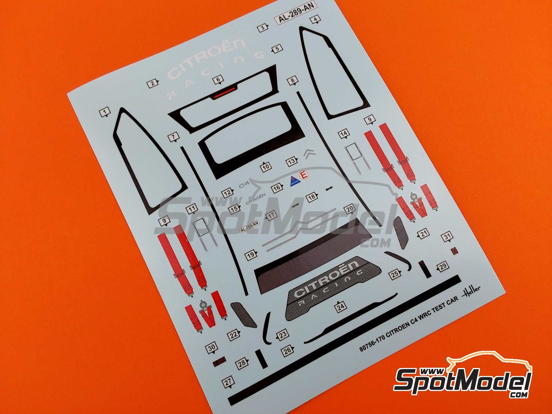 Image 14: Citroen C4 WRC | Maqueta de coche en escala 1/24 fabricado por Heller (ref. 80756, tambien 3279510807561)