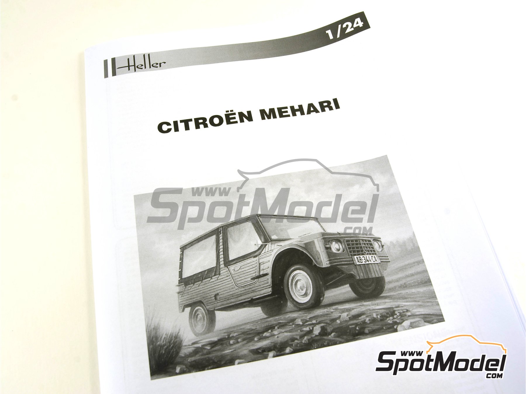 Image 10: Citroën Mehari | Maqueta de coche en escala 1/24 fabricado por Heller (ref. 80760, tambien 3279510807608)