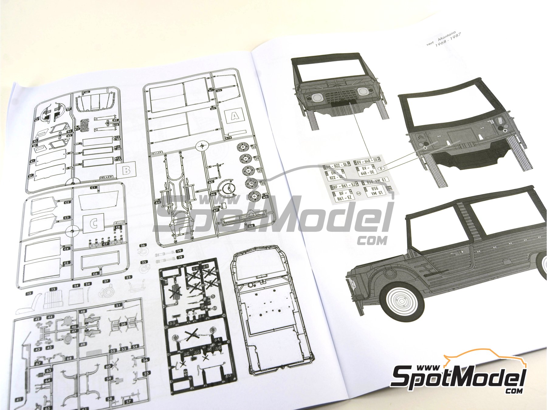 Image 14: Citroën Mehari | Maqueta de coche en escala 1/24 fabricado por Heller (ref. 80760, tambien 3279510807608)