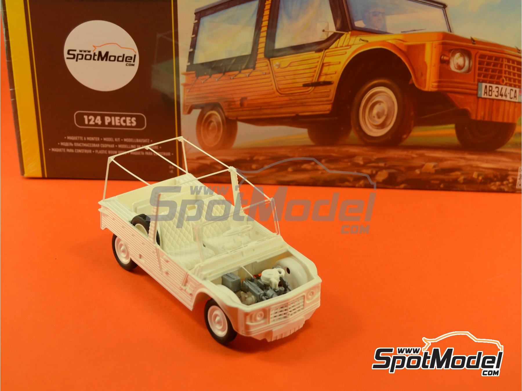 Image 25: Citroën Mehari | Maqueta de coche en escala 1/24 fabricado por Heller (ref. 80760, tambien 3279510807608)