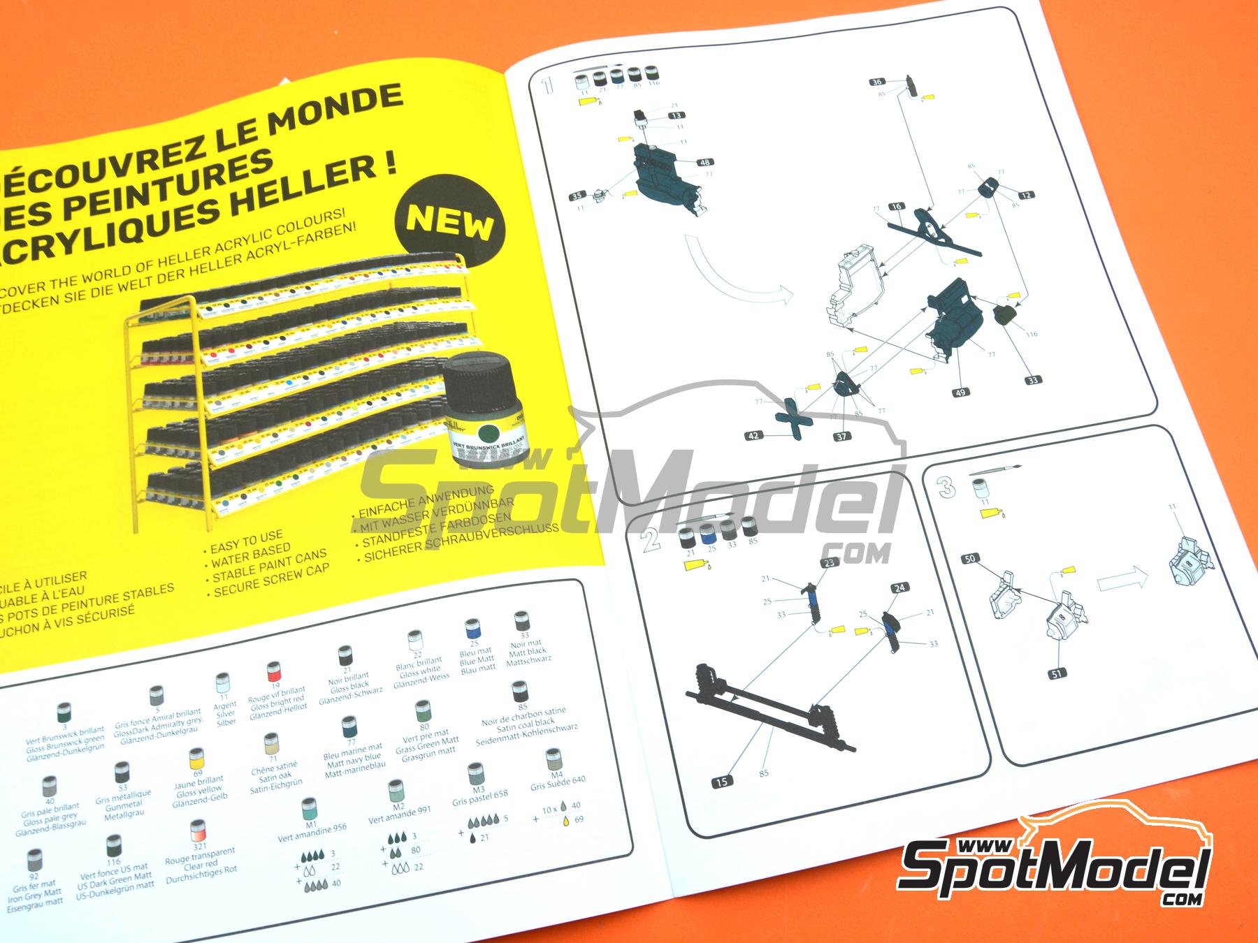 Heller 80762: Car scale model kit 1/24 scale - Renault 4 CV (ref. 80762 ...