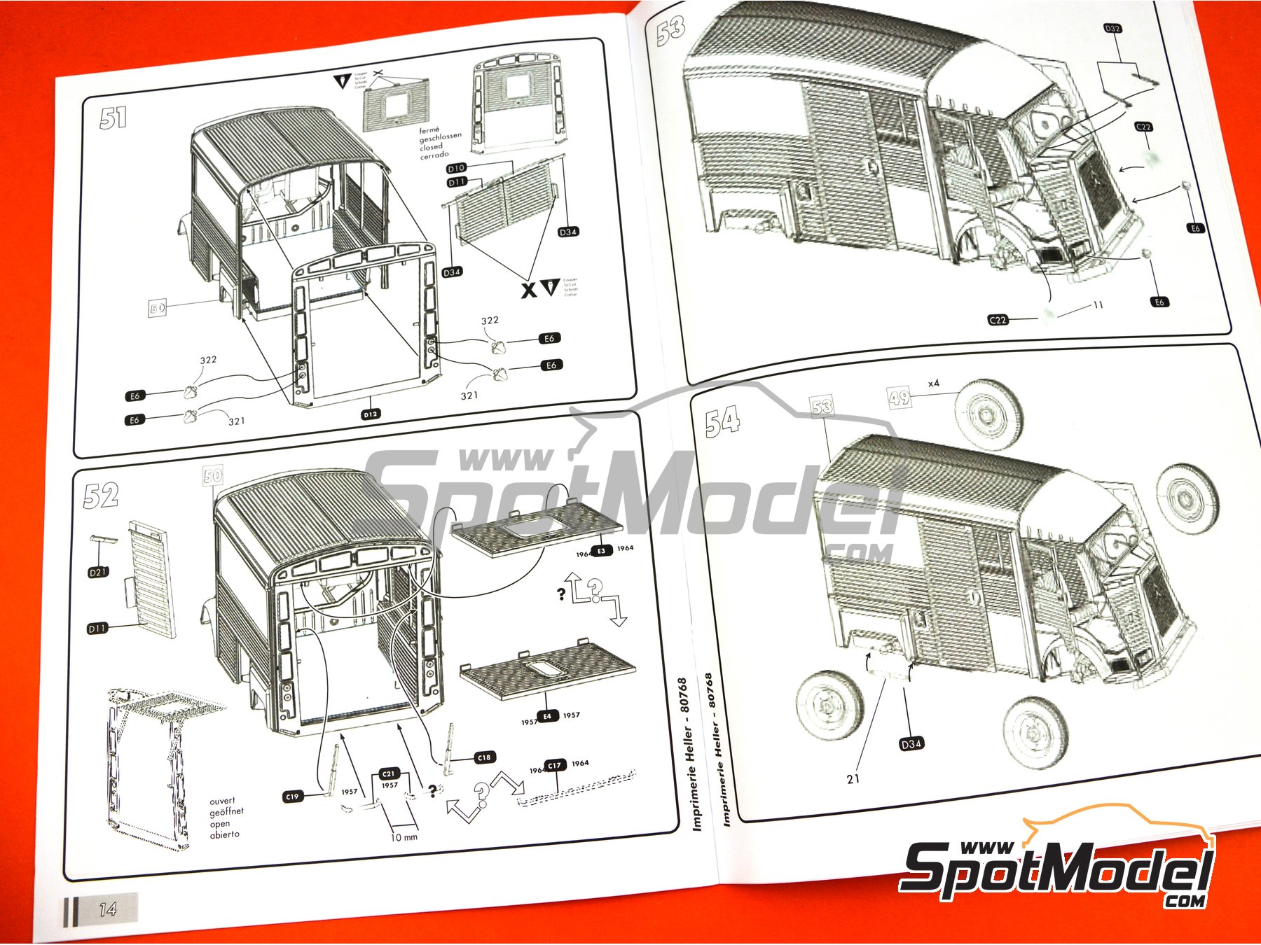 Image 9: Citro&euml;n Type H | Maqueta de furgoneta en escala&nbsp;1/24 fabricado por Heller (ref.&nbsp;80768, tambien 3279510807684)