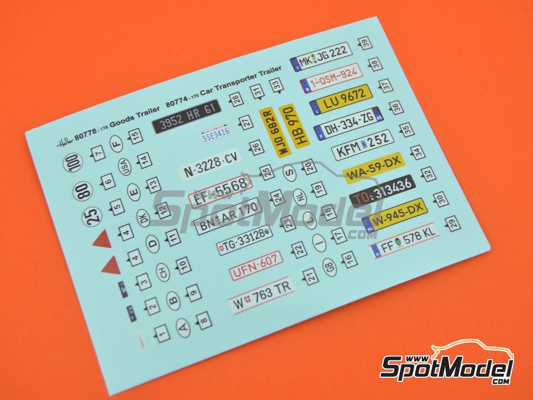 Image 4: Goods Trailer | Trailer scale model kit in 1/24 scale manufactured by Heller (ref. 80778, also 3279510807783)